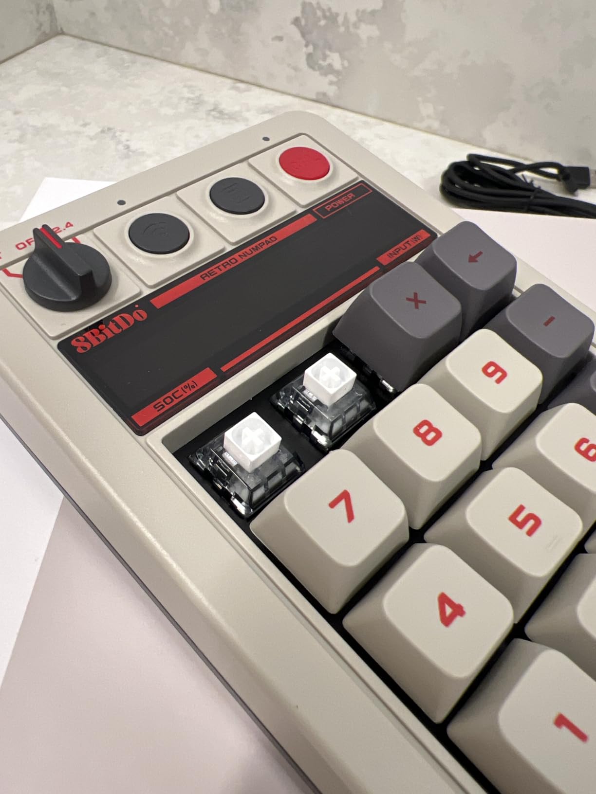 8BitDo Retro 18 Mechanical Numpad, Supports Calculator Mode, Bluetooth/2.4G/Wired Numpad for Windows and Android - N Edition customer photo 2