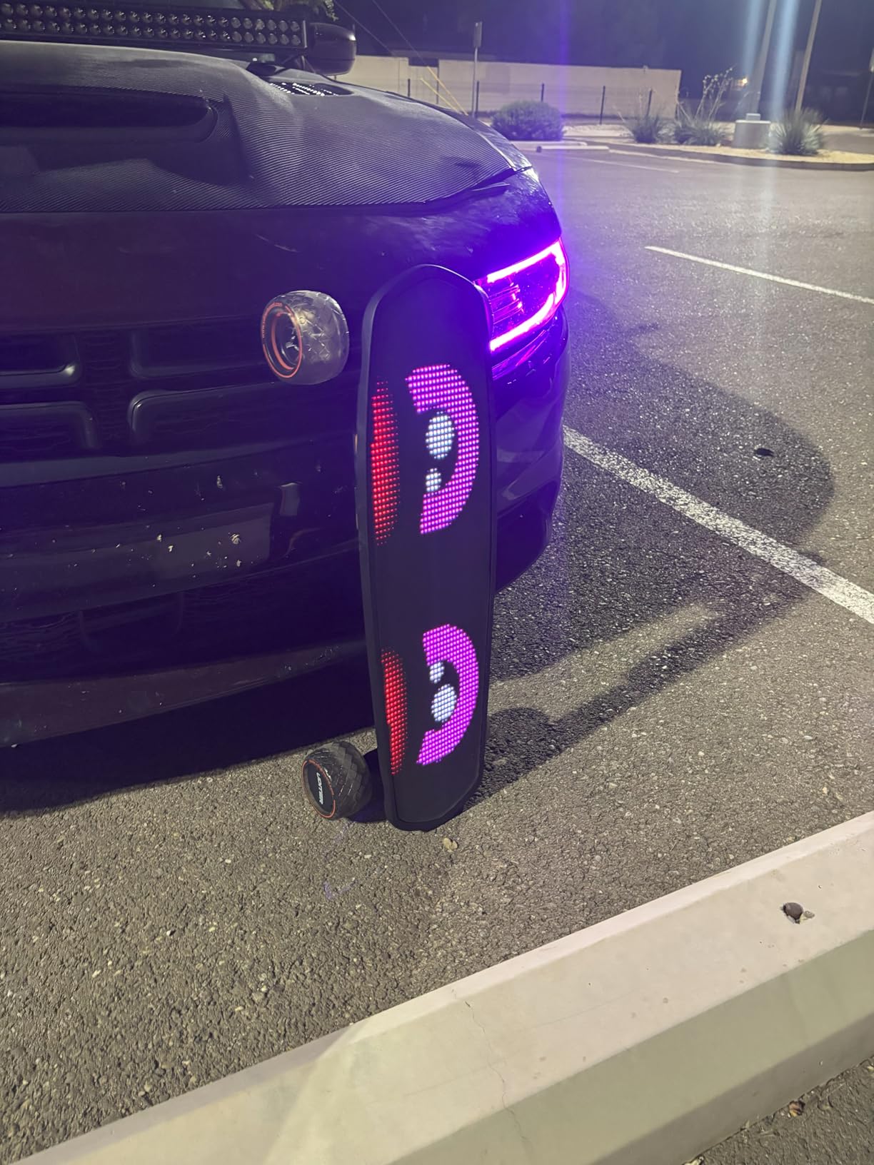 LED Electric Skateboard with Remote, Dual 600W Motors, Swappable Battery, Up to 28 MPH, 12-25 Miles Range, 4 Speed Modes, Electric Longboard for Adults & Beginners (Pixel Rider/Pixel Mini) customer photo 2