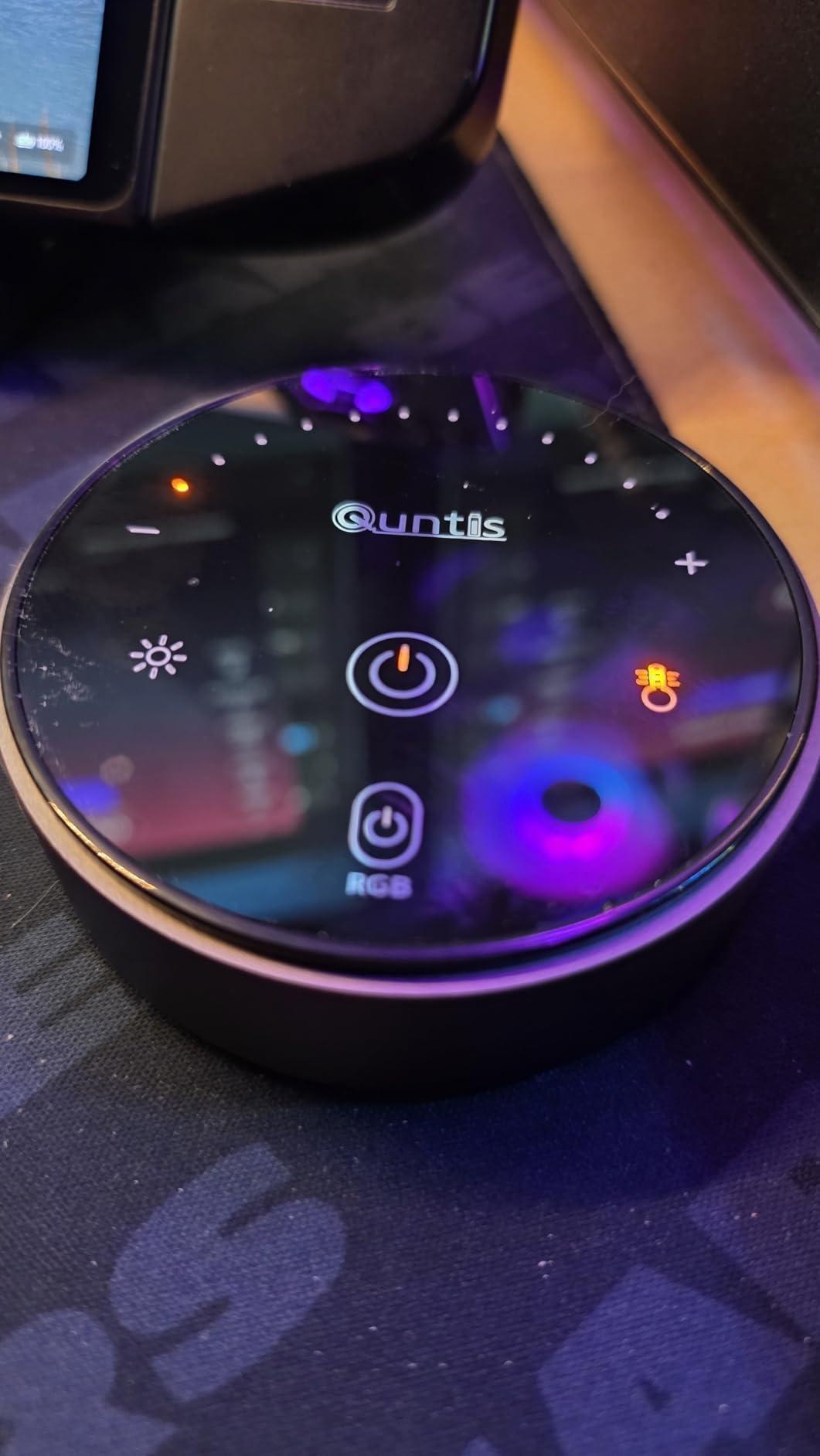 Quntis RGB Pro+ Monitor Light Bar with Remote, 15 Modes Gaming Backlight, 4 Colors & Brightness Dimmable Fronlight, 20