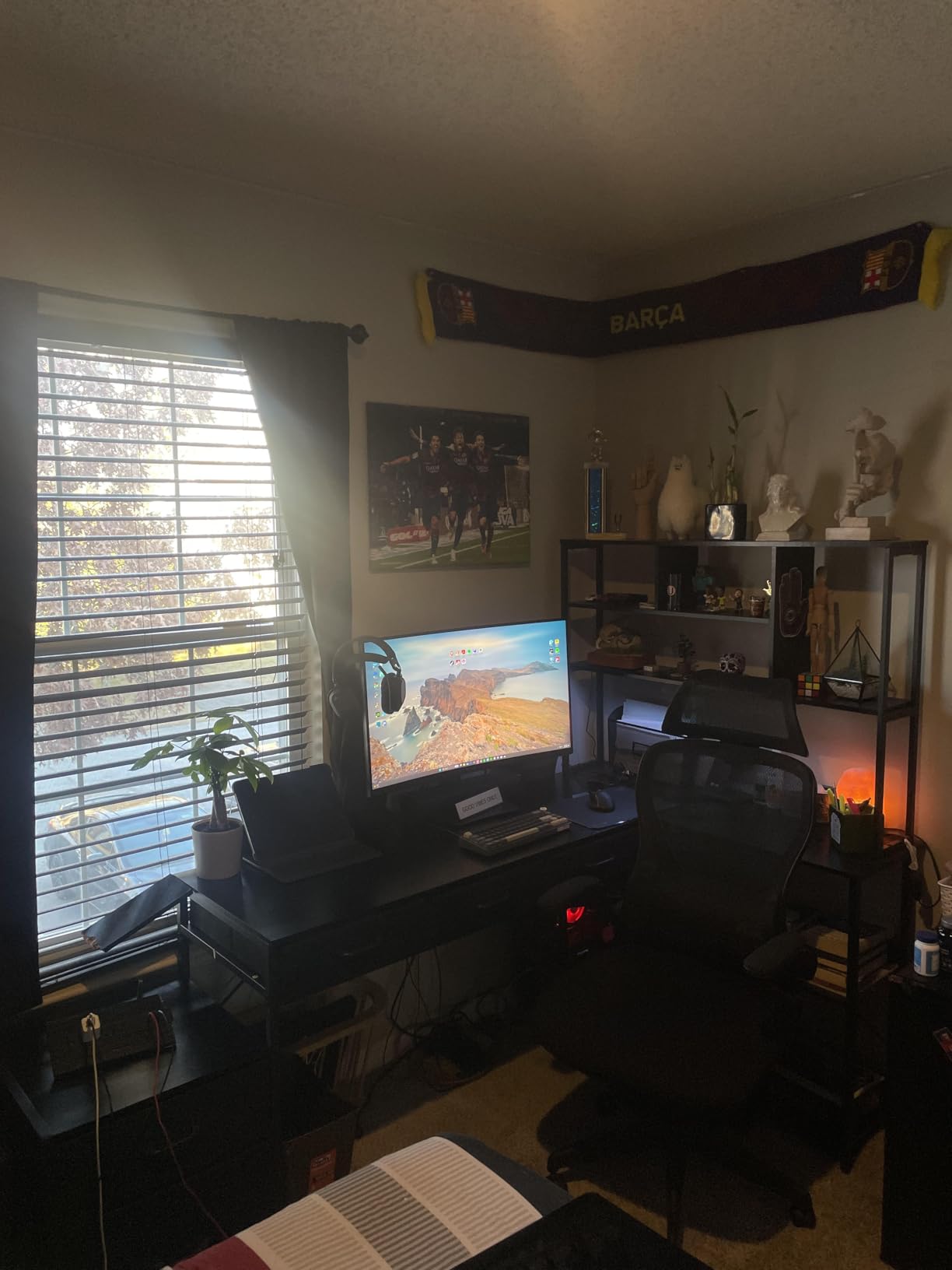 AODK 79 inch L Shaped Desk with 5 Drawers, Reversible L Shaped Gaming Desk with LED Light & 2 Power Outlets, Computer Desk with Storage Shelves for Home Office, Black customer photo 1