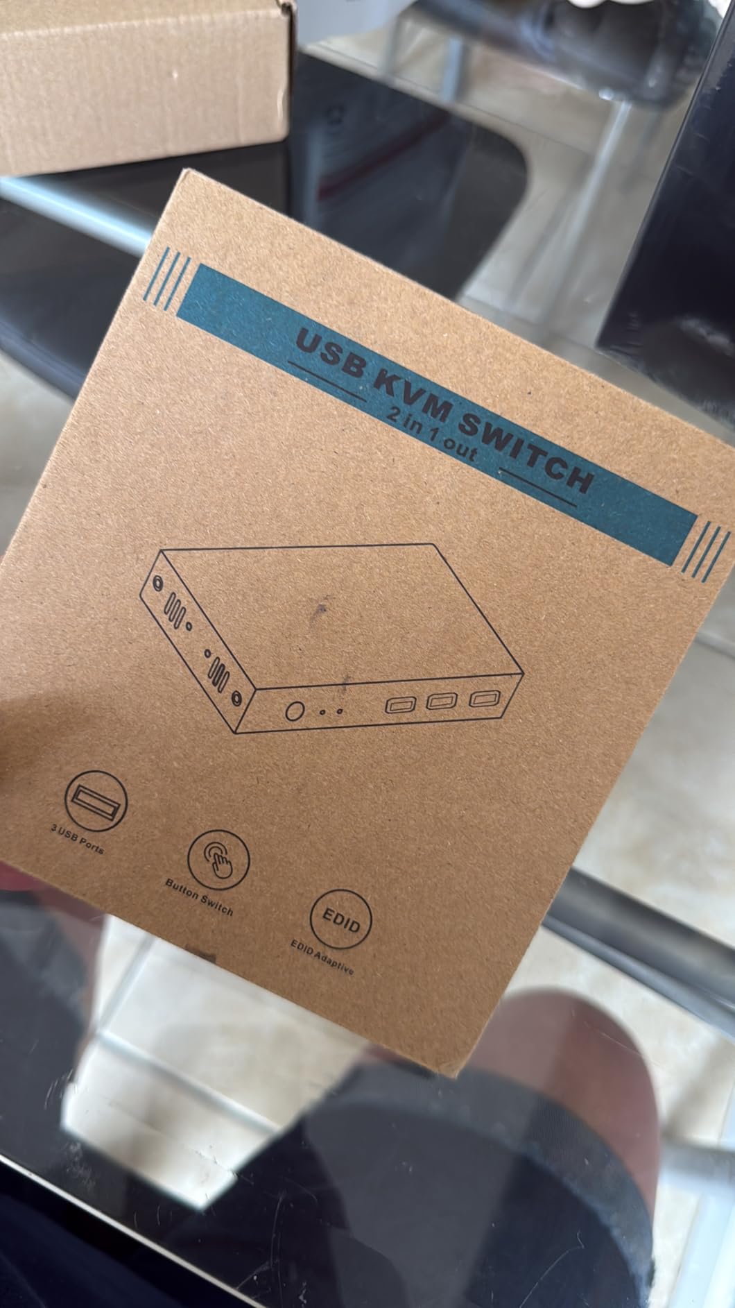 HDMI KVM Switch 2 Monitors 2 Computers, USB 3.0,4K@60Hz KVM Switches Sharing of Dual Monitors Keyboard Mouse and Printer Between 2 Computers,with EDID,2 USB Cables and Controller -S7232H2 customer photo 1