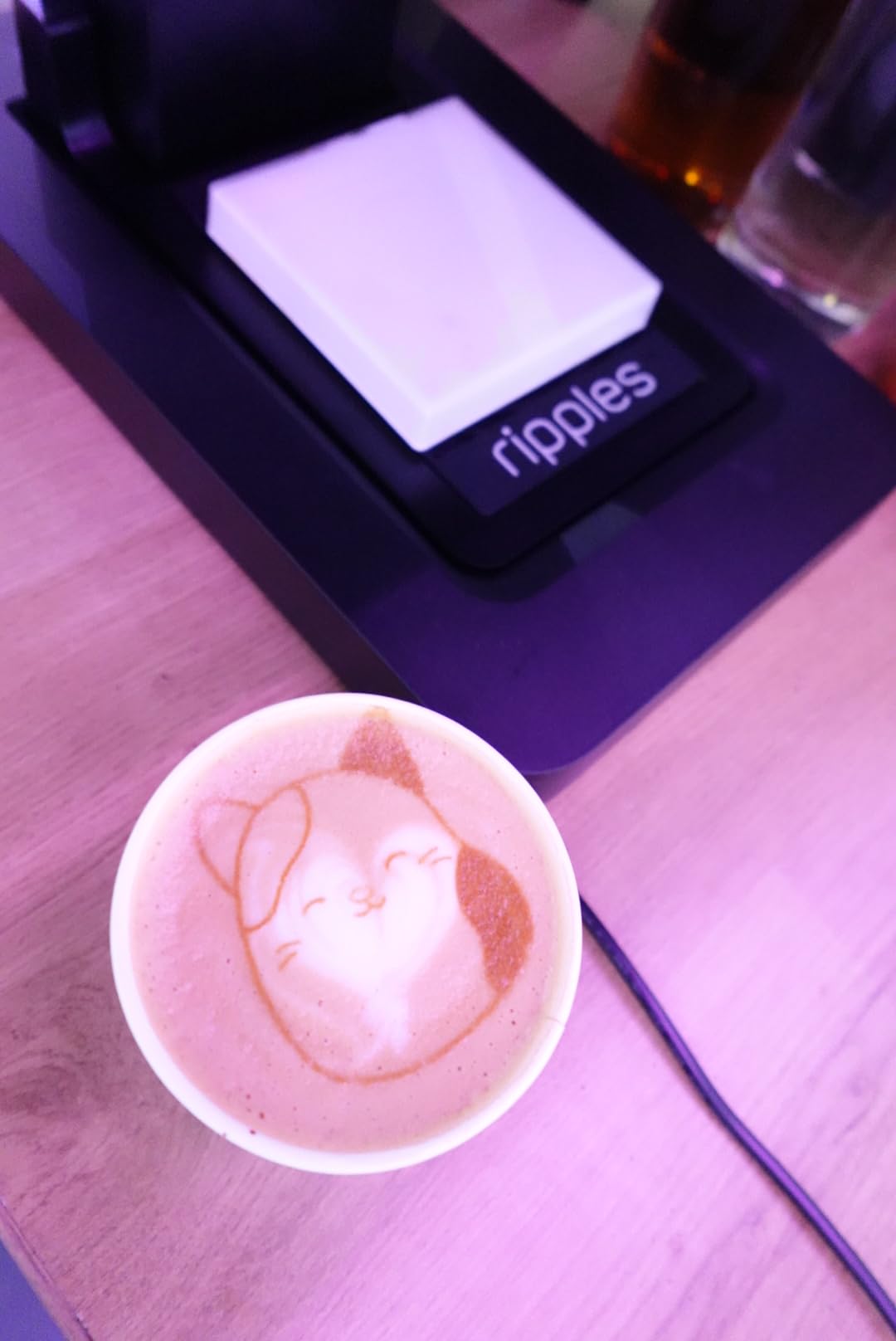 Ripples The Original Maker II, Print on Beverage Foam and Desserts, Plant-Based Ingredients Only, Selfie and Personalized Designs (Machine + Coffee Pod) customer photo 1