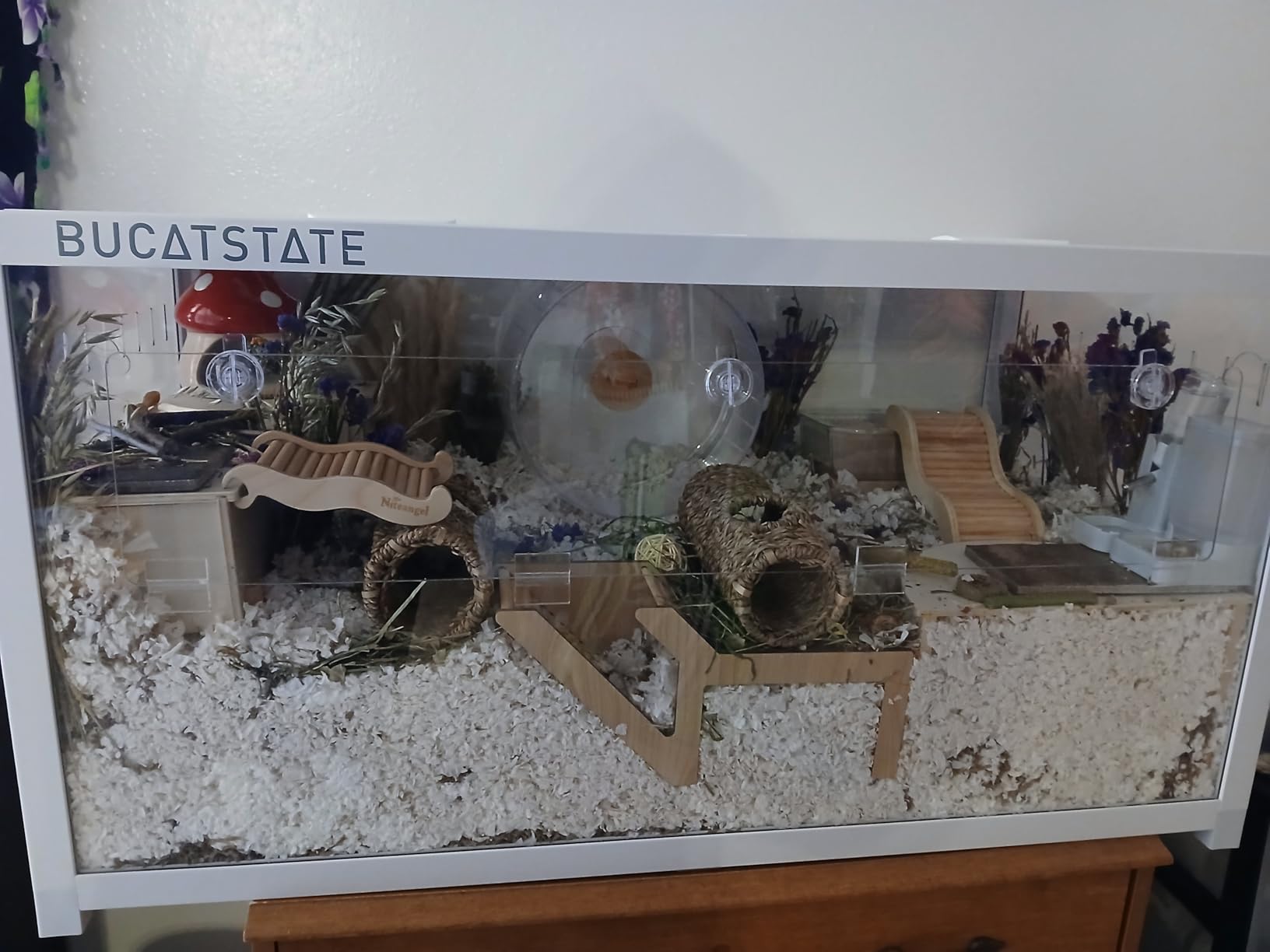 BUCATSTATE Hamster Cage 3.0: Metal Large Rat Cage Stackable with Top Access Easy Assemble 47L x 23.6W x 25.5H Inches (7.8 ft², White) customer photo 1