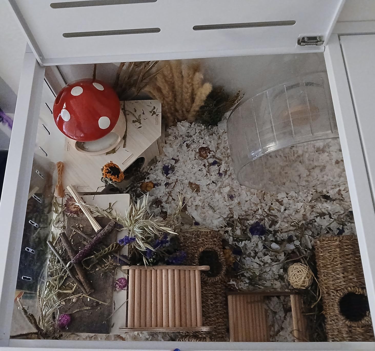 BUCATSTATE Hamster Cage 3.0: Metal Large Rat Cage Stackable with Top Access Easy Assemble 47L x 23.6W x 25.5H Inches (7.8 ft², White) customer photo 2