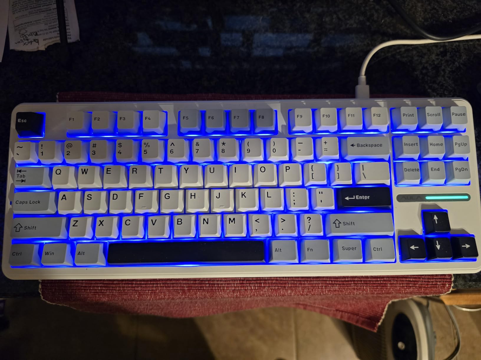 AULA F87 Wireless Mechanical Keyboard, 75% TKL Custom Hot Swappable Gaming Keyboards with PBT Keycaps, Pre-lubed Greywood Switches, RGB Backlit Creamy Keyboard, 2.4GHz/USB-C/BT5.0 customer photo 2