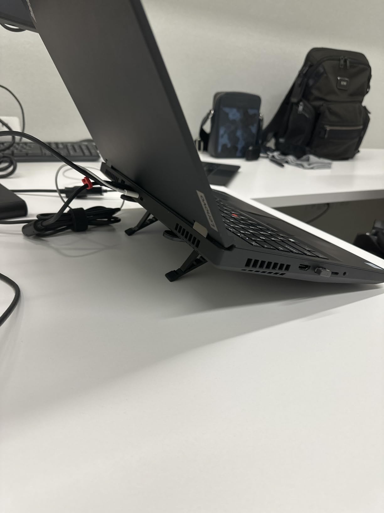 SODI [Ultra Compact] Foldable & Portable Laptop Stand for Desk, Lightweight Tablet Stand for Business Travel, Library, Cafe, 6 Level Height Ergonomic Aluminum Computer Holder for 10-16