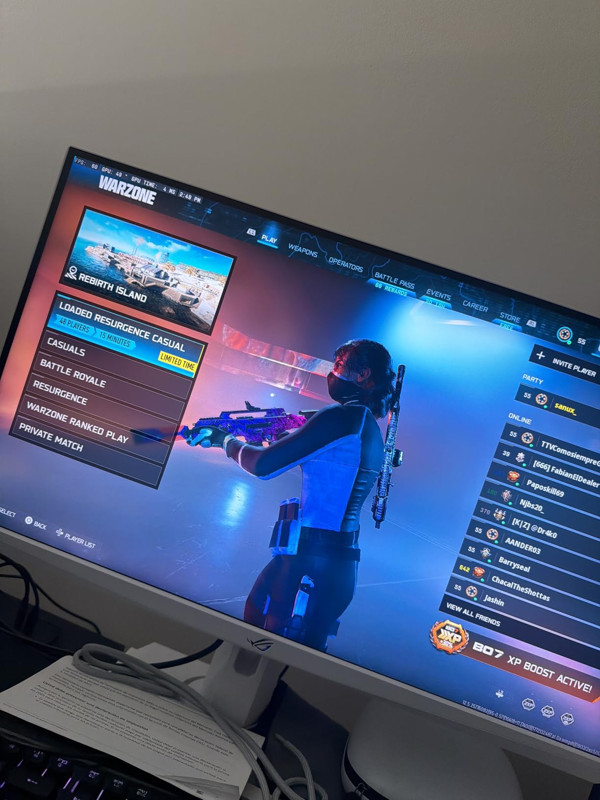 ASUS ROG Strix 27-inch 4K HDR USB-C Gaming Monitor (XG27UCG-W) - White, UHD (3840x2160) Dual Mode (4K 160Hz or FHD 320Hz), 1ms, Fast IPS, G-SYNC Compatible customer photo 1