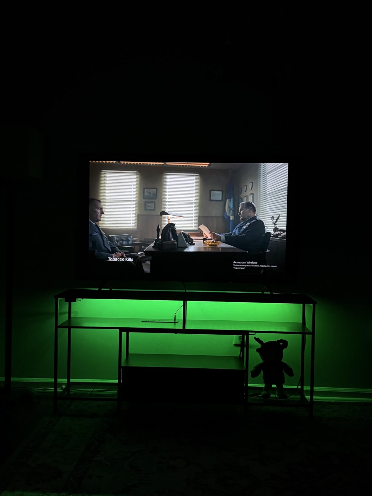 Huuger 63 Inch LED TV Stand for 65 70 Inch TV, Entertainment Center with Open Shelves and Power Outlets, TV Console for Living Room, Media Console with Drawers, Black customer photo 2