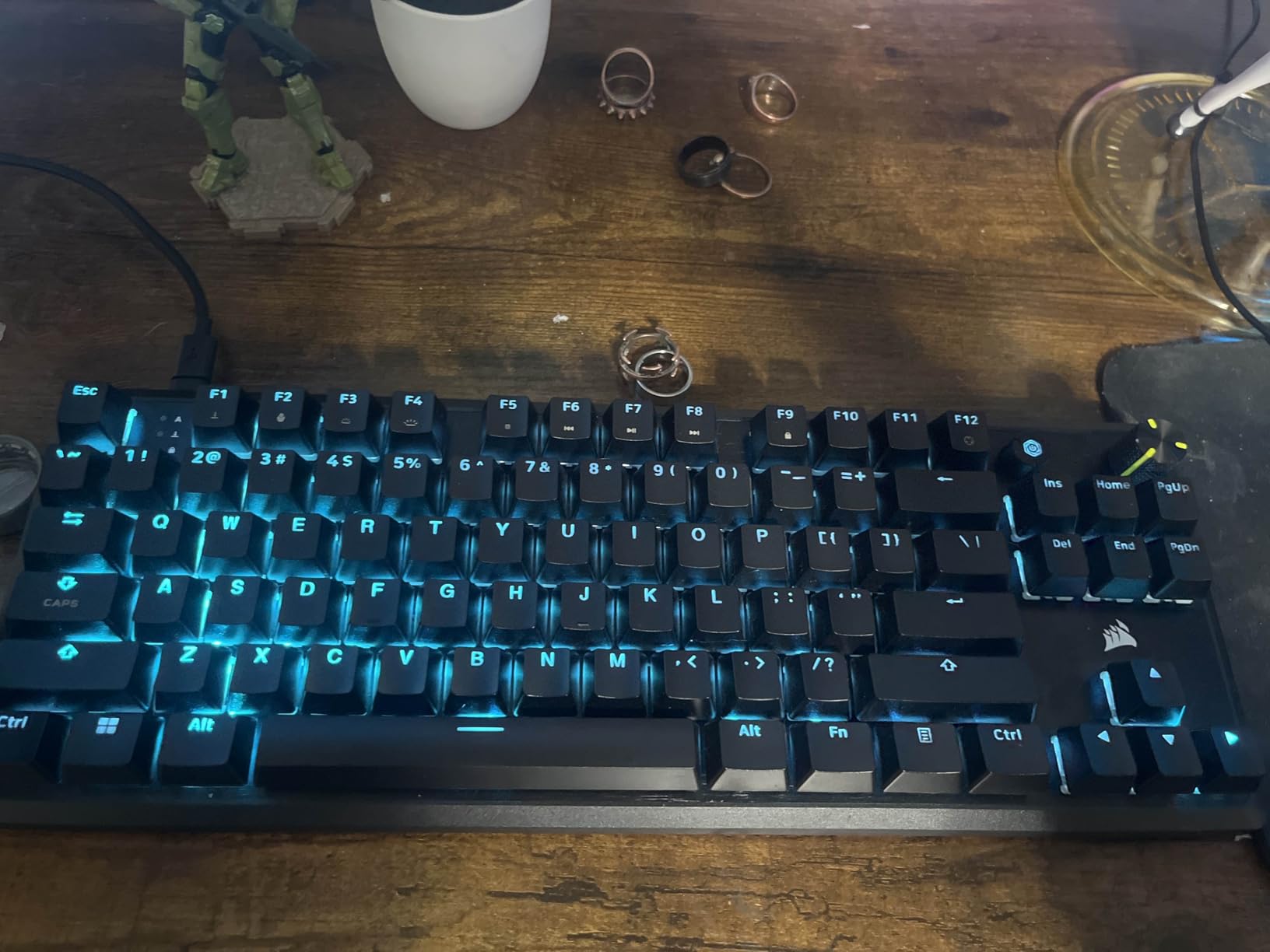 Corsair K70 CORE TKL RGB Tenkeyless Mechanical Wired Gaming Keyboard - Pre-Lubed MLX Red v2 Linear Switches, SOCD, ABS Double-Shot Keycaps, Sound Dampening, 1000Hz Polling, QWERTY NA - Black customer photo 1