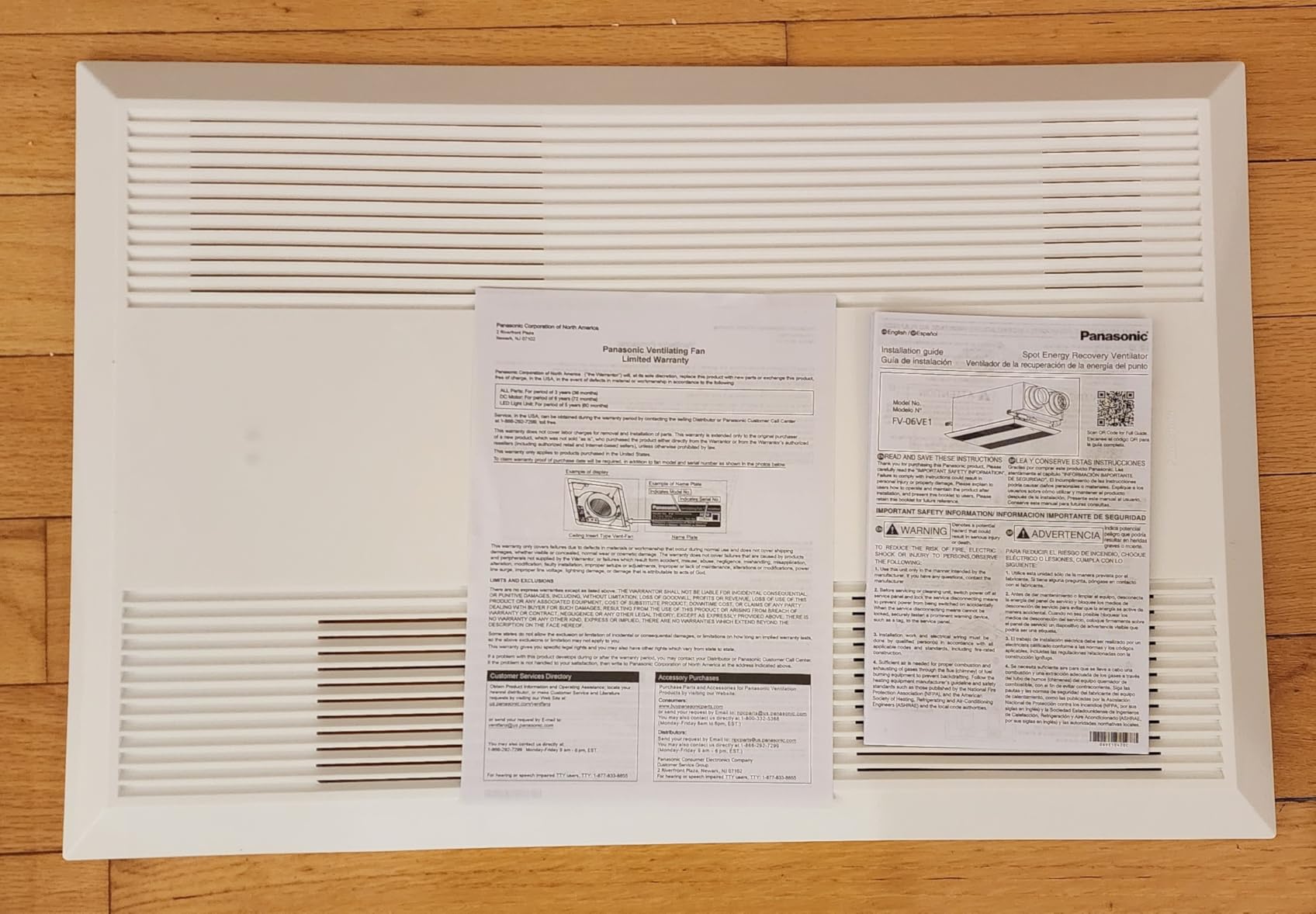 Panasonic WhisperComfort 60 20-50 CFM Ceiling-Wall Energy Recovery Ventilator/Bathroom Exhaust Fan for Balanced Ventilation FV-06VE1 customer photo 2