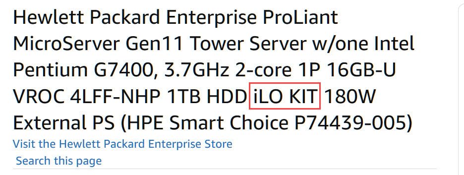 Hewlett Packard Enterprise ProLiant MicroServer Gen11 Tower Server, Intel Pentium Gold G7400 Processor, 16GB Memory, 1TB HDD Storage, External 180W US Power Supply (HPE Smart Choice P74439-005) customer photo 1