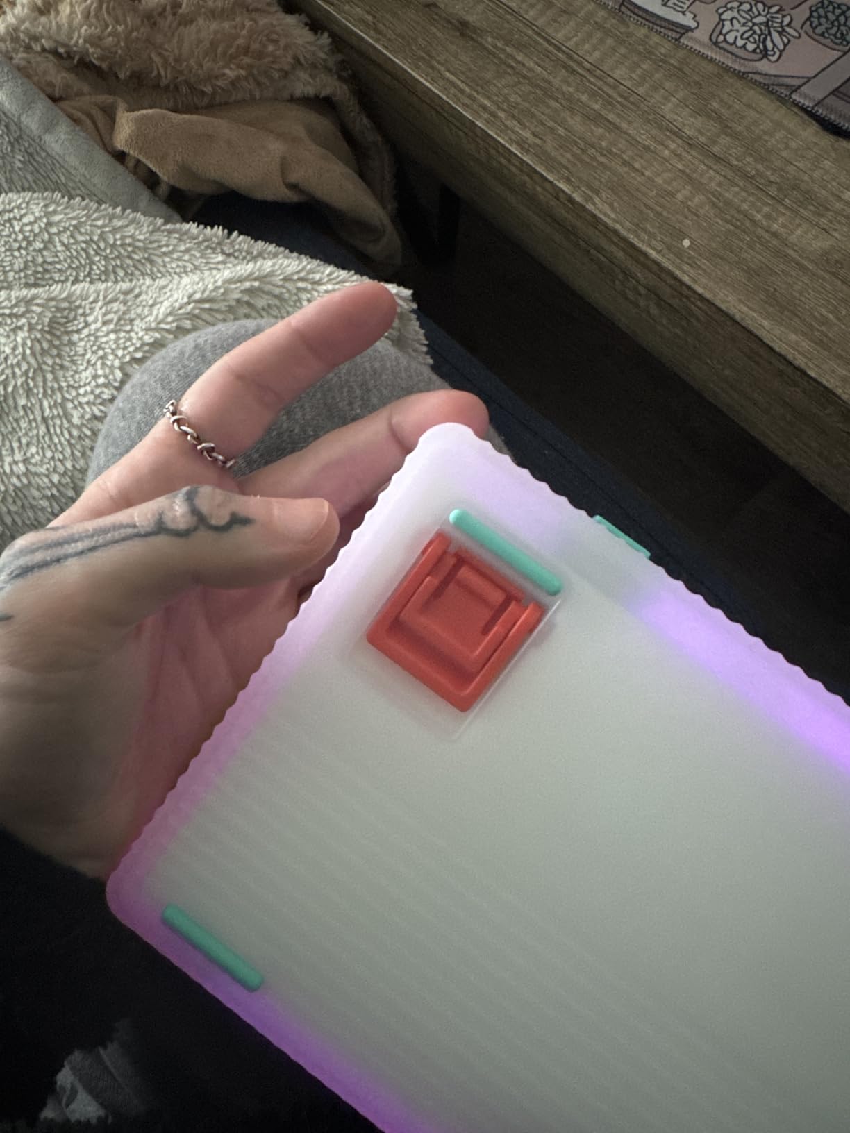 nuphy Halo96 V2 Wireless Keyboard,Gasket Structure,96% Hot Swappable Gaming Keyboard, 99 Kyes RGB Backlit Mechanical Keyboard, Support QMK/VIA,Bluetooth/USB-C/2.4GHz-Green,Mint Switches (37gf) customer photo 2