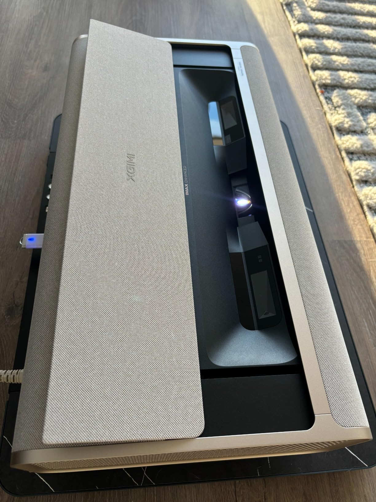 XGIMI AURA Series UST Laser Projector, Dolby Vision, IMAX Enhanced, 1,000,000:1 Dynamic Contrast Ratio, 0.177:1 Throw Ratio, Harman Kardon, 2300 Lumens customer photo 2