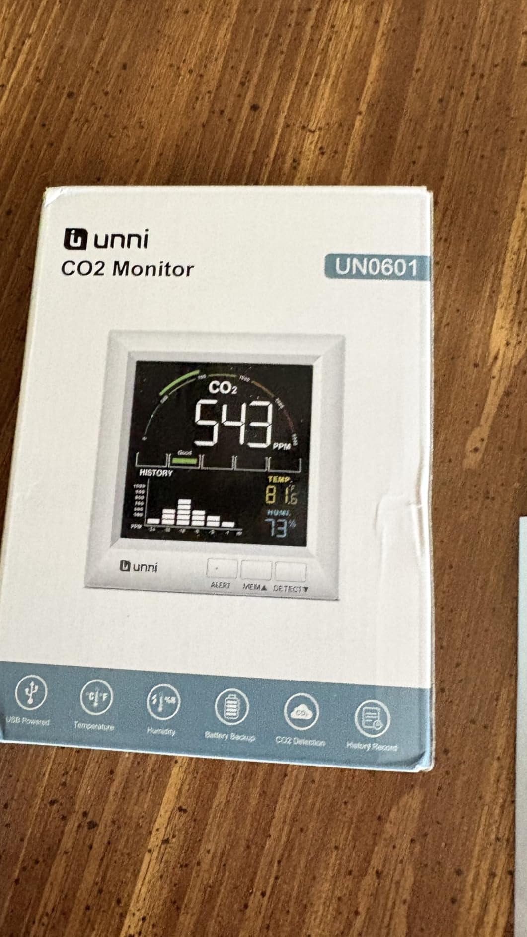 CO2 Monitor Carbon Dioxide Detector for Home, 3 Adjustable Volume for Alerts & 3 Adjustable Backlight, Photoacoustic Sensor for Temperature Humidity & Indoor Air Quality Monitor customer photo 1