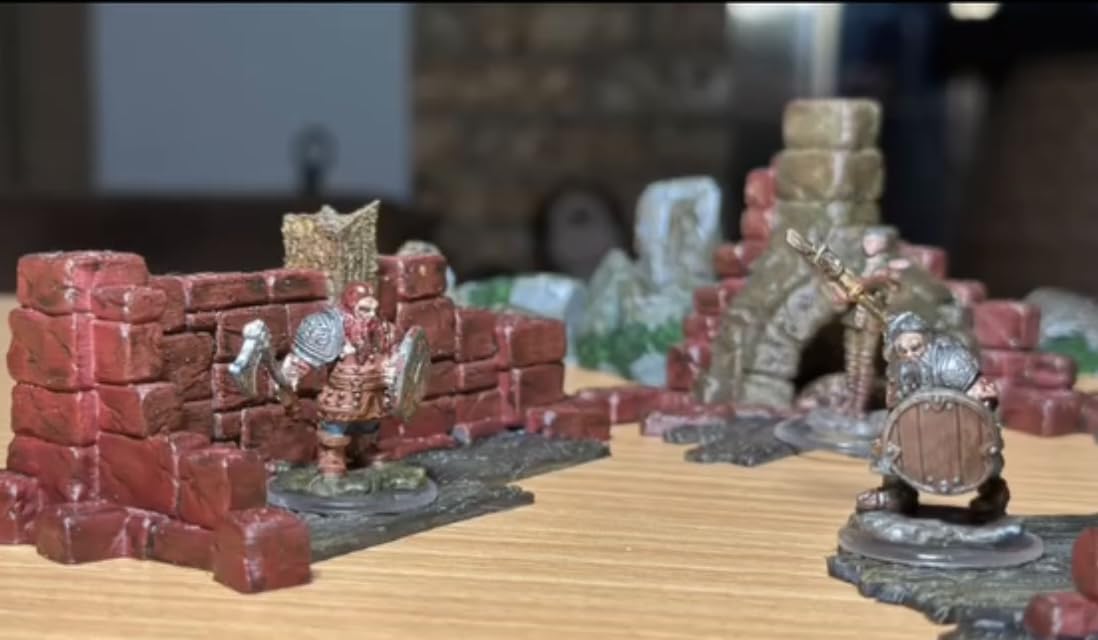 Warmtree Ruined Stone Walls Set, Terrain Scenery for Tabletop 28mm Miniatures Wargame customer photo 1
