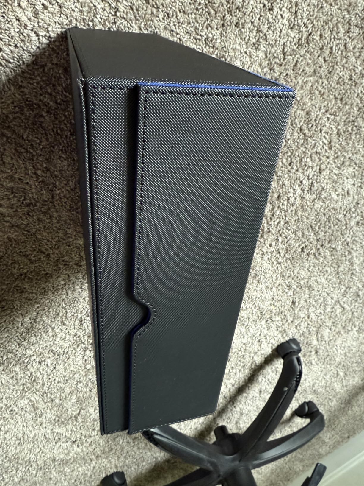 MoKo Trading Card Storage Box, 3000+ MTG Deck Box with 24 Colorful Dividers & 4 Card Supporters, Commander Card Deck Case Fits for Magic Game Cards, YugiOh, TCG, PTG and Sport Cards, Black Blue customer photo 2