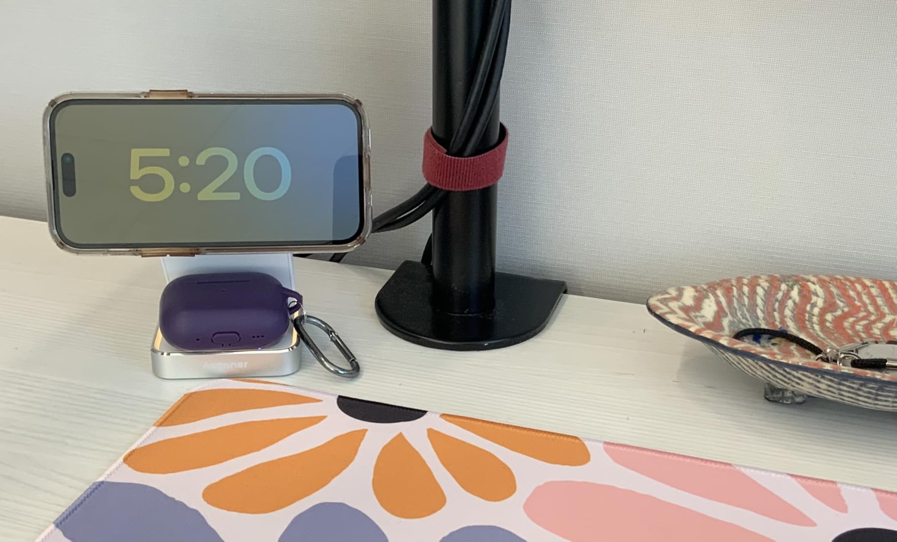 【2026 Upgraded】Wireless Charger 3 in 1, Foldable Wireless Charging Station with Night Light for Apple MagSafe Charger, Travel Magnetic Charger Stand, Nightstand Fast 15W Charging Station (20W Adapter) customer photo 2