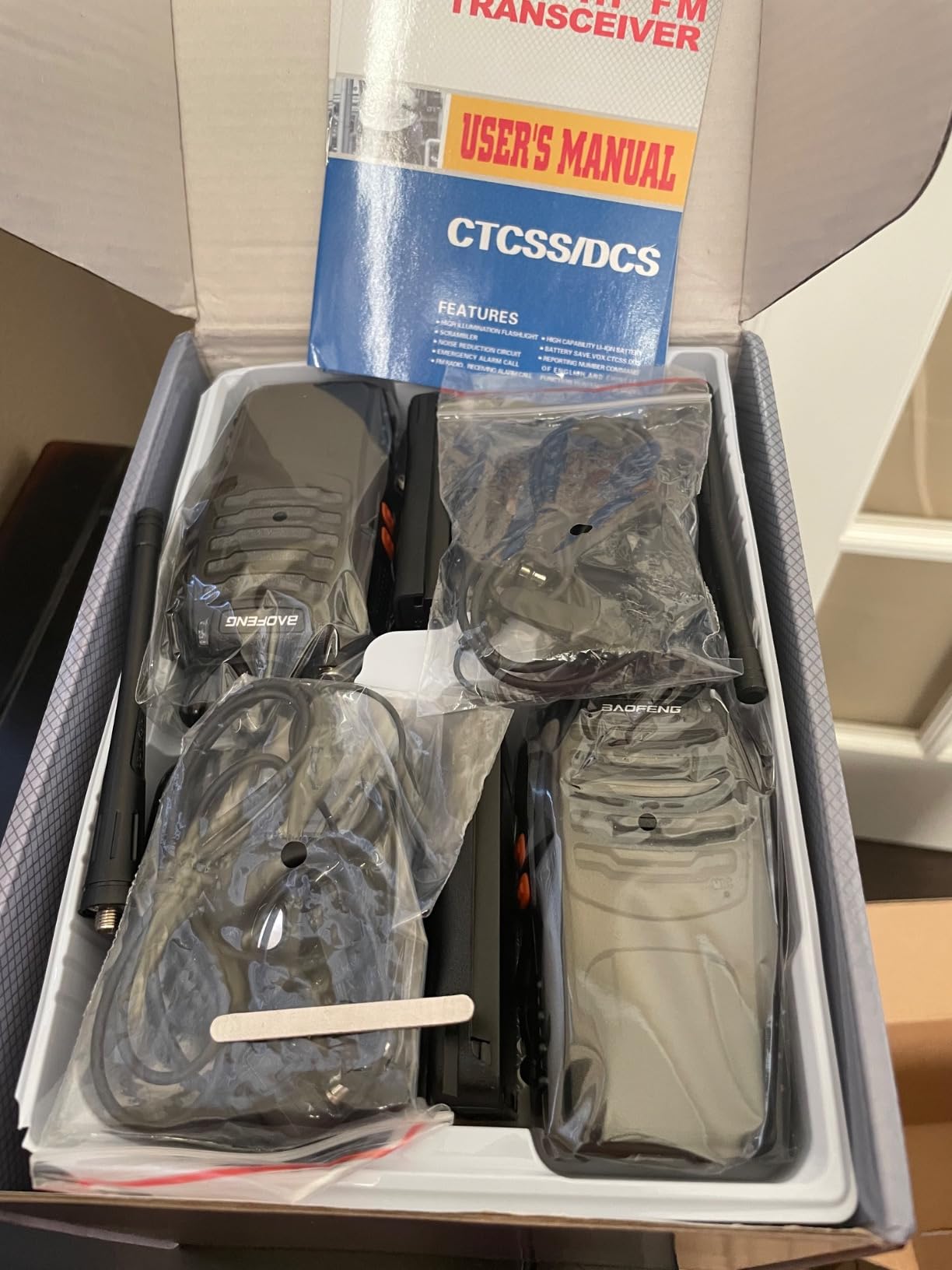 Baofeng Walkie Talkies 888S Rechargeable Long Range with Earpieces for Adults, 16 Channel Professional Radio Handheld Two Way Radios Li-ion Battery and Charger Included (10pack with 10earpiece) customer photo 2