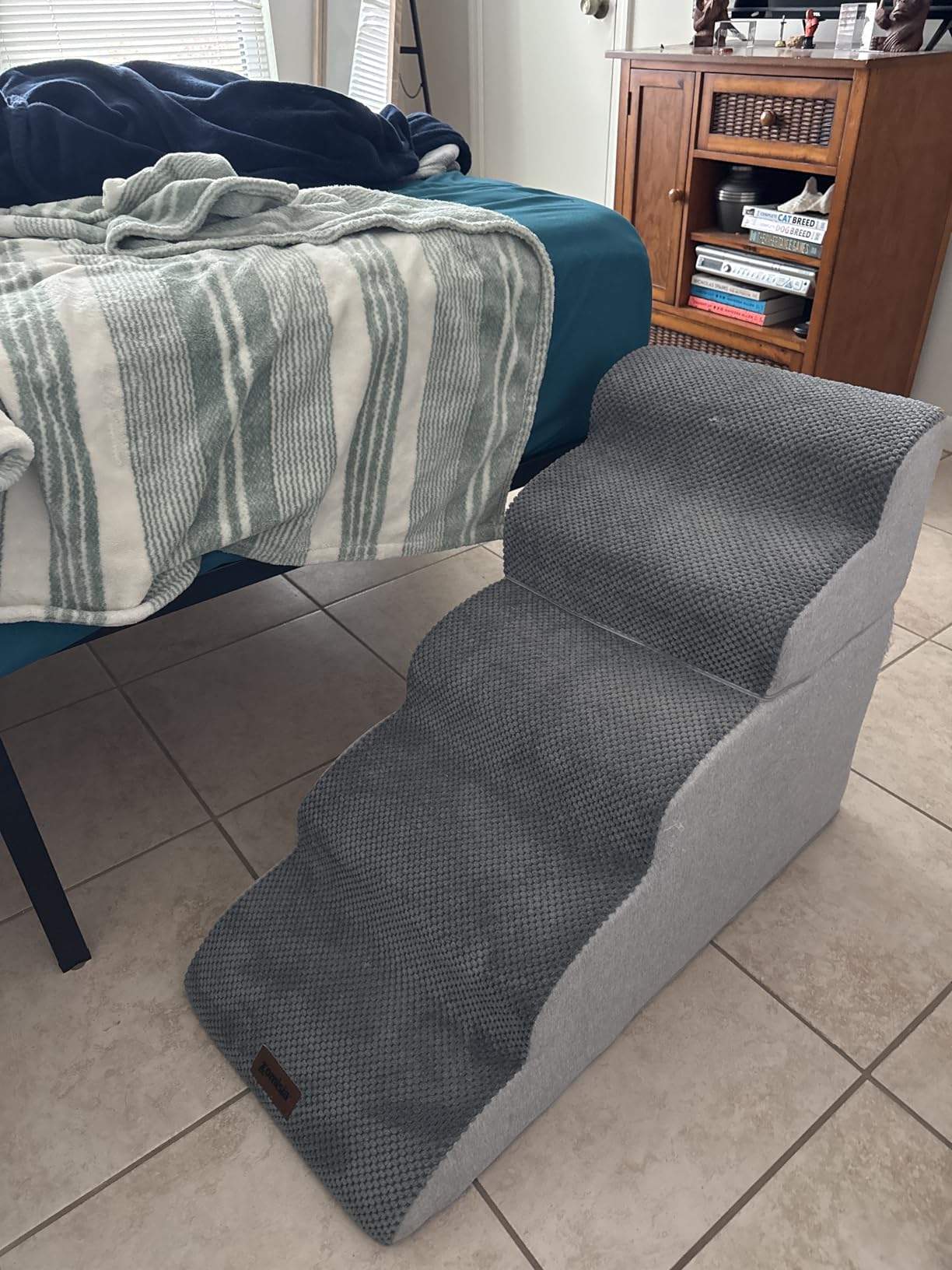 ZOMISIA Dog Stairs Ramp for High Beds Up to 25