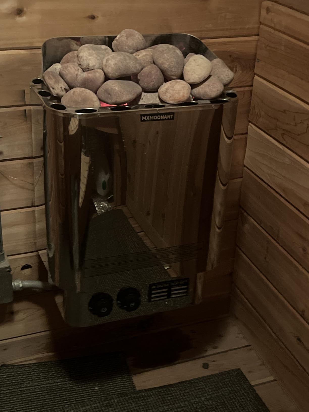 Mxmoonant Sauna Heater, 9KW 220V Electric Sauna Heaters Stove Dry Steam Sauna Bath for Home Hotel Spa Max. 425 Cu.ft with Sauna Hygrothermograph customer photo 1