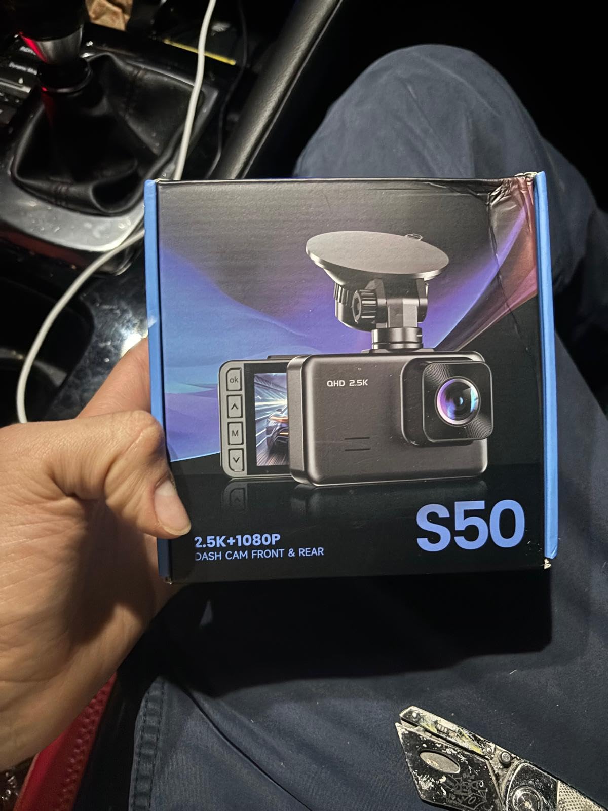 Dash Cam Front and Rear, 2.5K+1080P Dual Dash Camera for Cars, 2'' Display Mini Car Camera, G-Sensor Dashcam, Night Vision, 24H Parking Mode, Loop Recording, 170°Wide Angle, 32GB Card Included customer photo 2