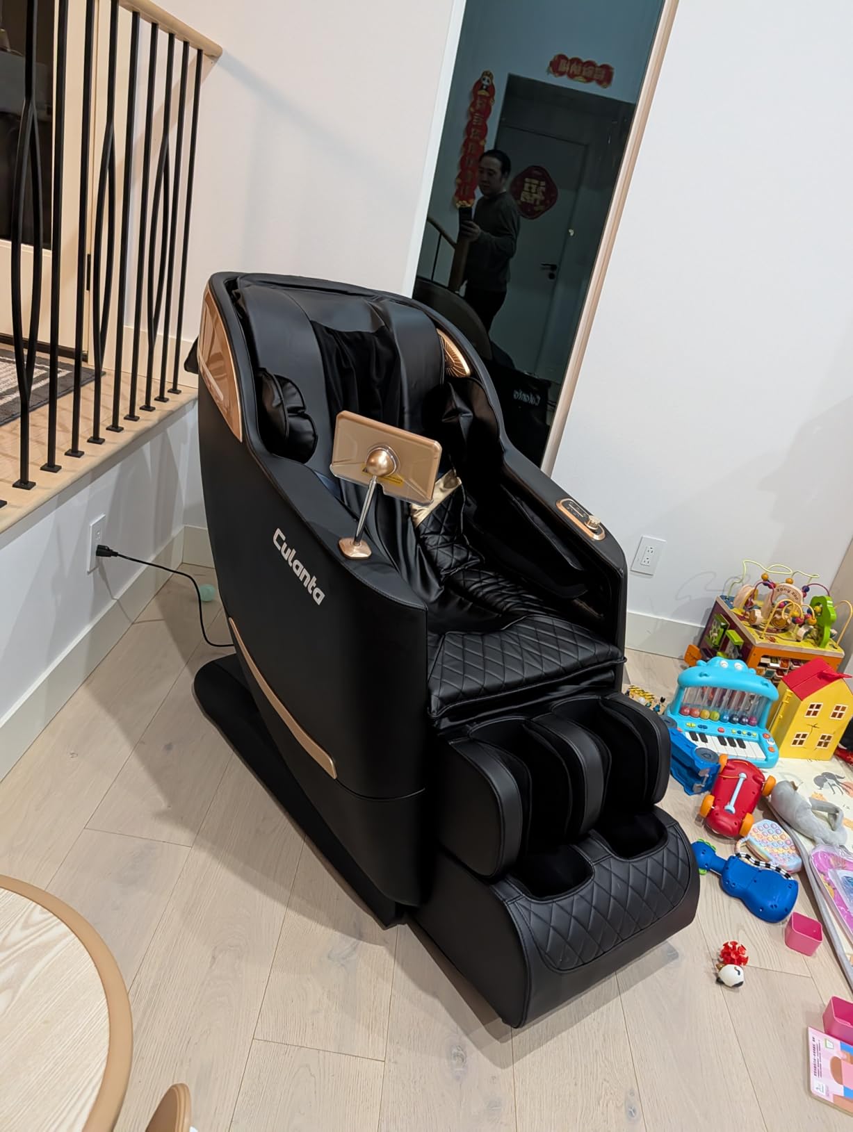 Culanta Massage Chair Full Body, Zero Gravity SL-Track Shiatsu Massage Recliner Chair with Body Scan, Airbags, Foot Rollers, Deep Yoga Stretch, Heating (U1-Black) customer photo 2