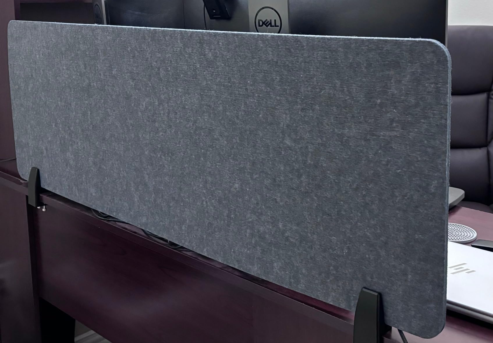 Wesiti 2 Pcs Acoustic Desk Divider Noise Reducing Desk Privacy Panel for Student Table Standing Sound Proof Divider (Black, 47.24 x 15.75 Inches) customer photo 1