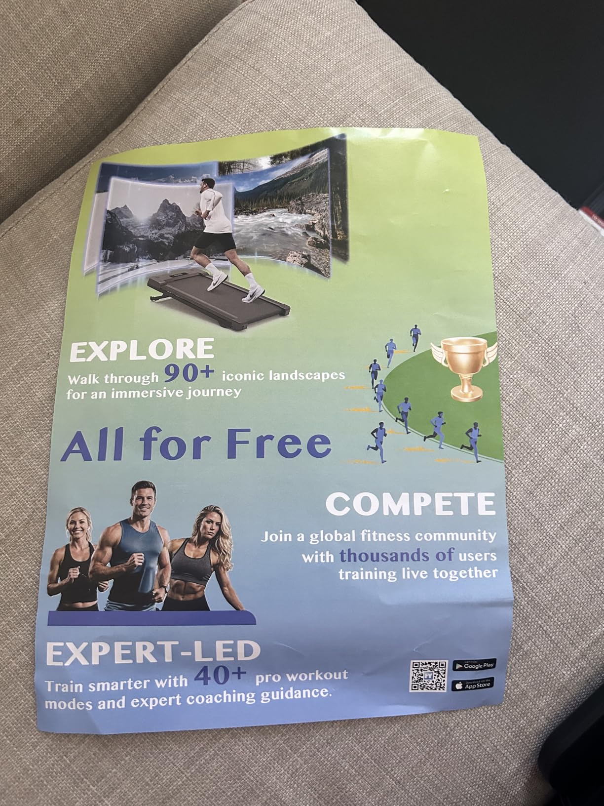 Walking Pad Treadmill with 12% 9-Level Auto Incline, 450 lbs Capacity Bluetooth Speaker Under Desk Treadmills for Home Hiking, 5 MPH customer photo 1