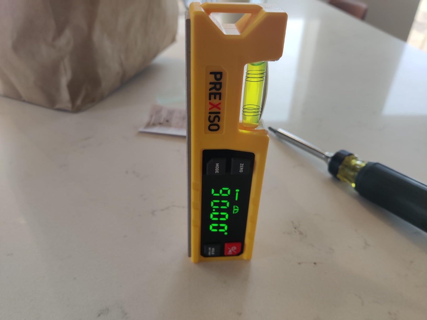 PREXISO Digital Level & Digital Protractor, 7 inch Angle Finder 0-90° & 0-180° Range, Electronic Bubble Inclinometer with Magnetic V-Groove & Audio Indicator for Woodwork, Saw & Home Drainage Leveling customer photo 1