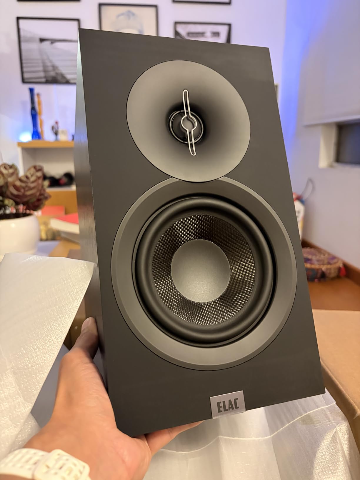 ELAC Debut 3.0 DB63-BK Bookshelf Speakers, Black Ash (Pair) - 1