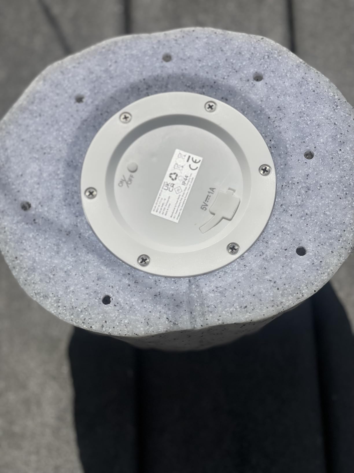 Solar Rock Speakers Outdoor Water-Resistant 2-Pack Solar Powered Rock Speaker with Lights RGB and TWS Pair customer photo 1