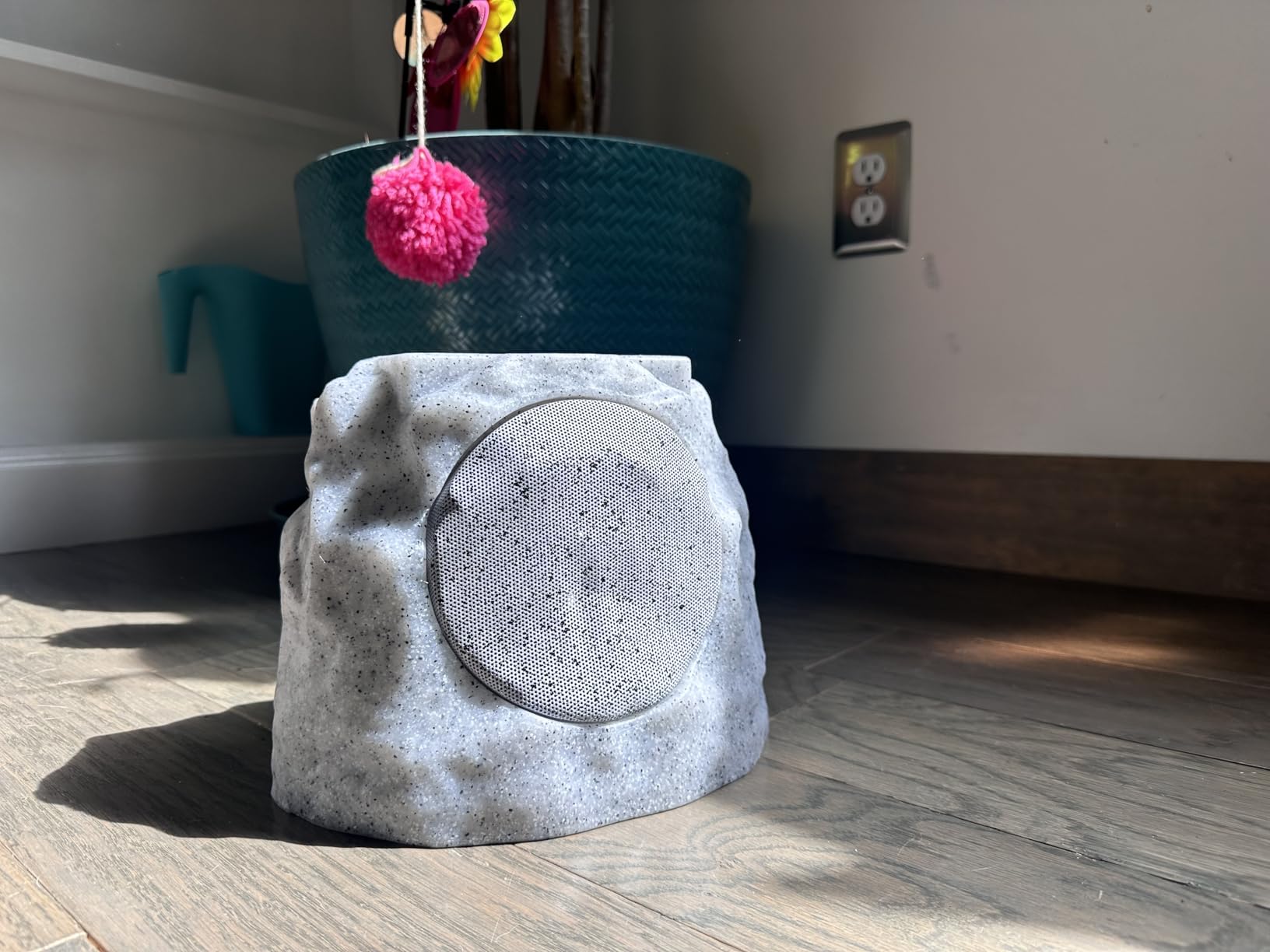 Solar Rock Speakers Outdoor Water-Resistant 2-Pack Solar Powered Rock Speaker with Lights RGB and TWS Pair customer photo 2