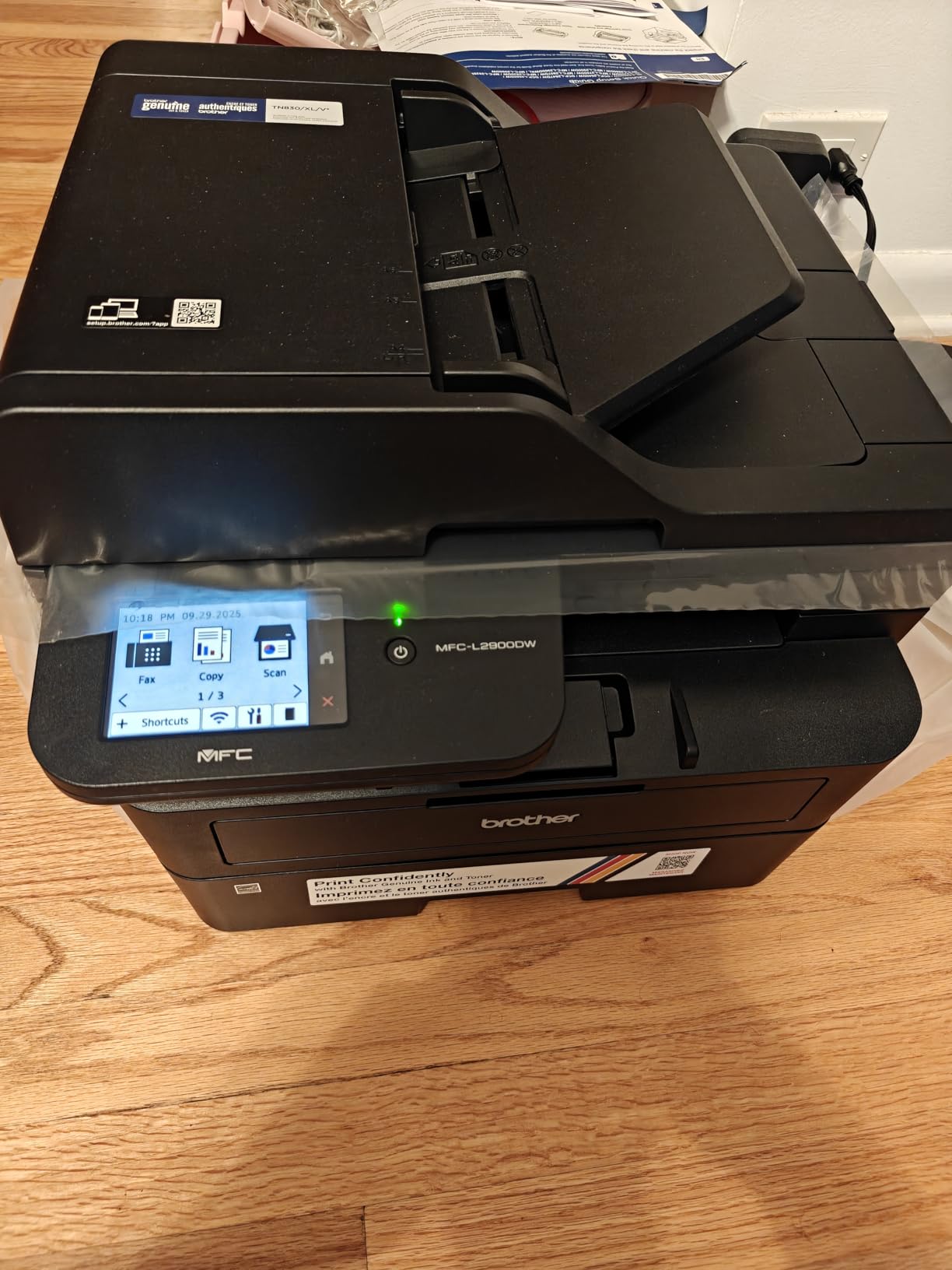 Brother MFC-L2900DW Wireless Compact Monochrome All-in-One Laser Printer with Duplex Copy & Scan, Fax, Black & White | 36 ppm customer photo 1