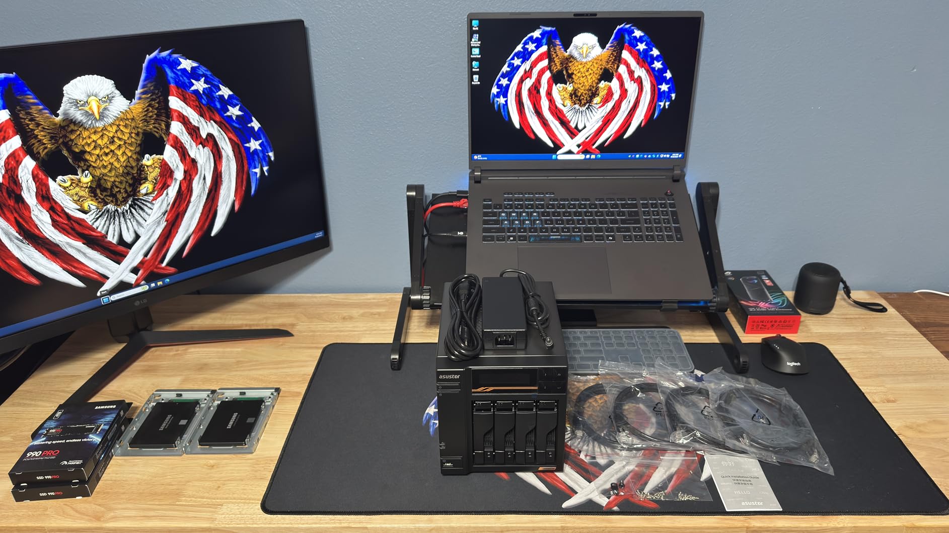 Asustor Lockerstor 4 Gen3 AS6804T, 4 Bay NAS, AMD Ryzen Quad-Core 2.3GHz, 16GB ECC DDR5, 4 M.2 NVMe Slots, Dual 5GbE & 10GbE Port, Network Attached Storage for Video & Content Creators (Diskless) customer photo 2