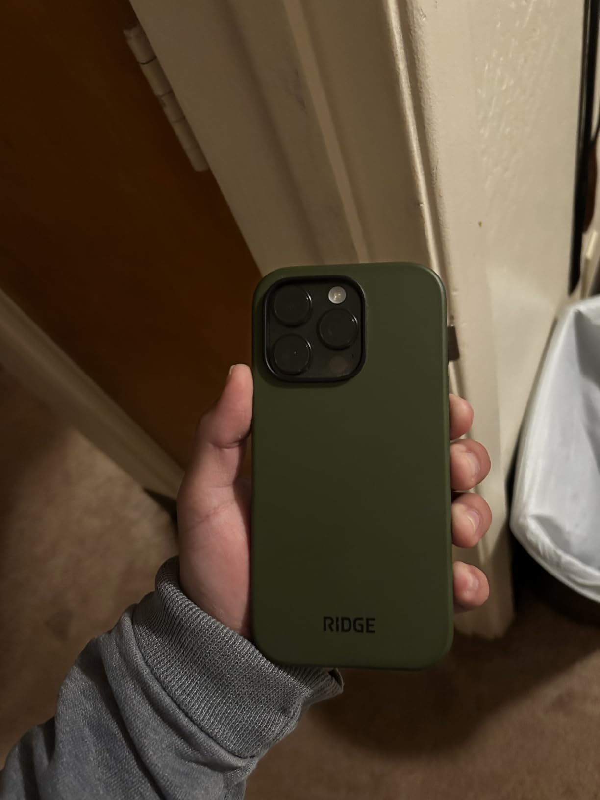 Ridge Case Compatible with iPhone 16 PRO - Compatible with MAGSAFE & Wireless Charging, Aluminum Control Buttons, Dual-Layer Construction, TPU Bumper with Drop Protection (Carbon) customer photo 2