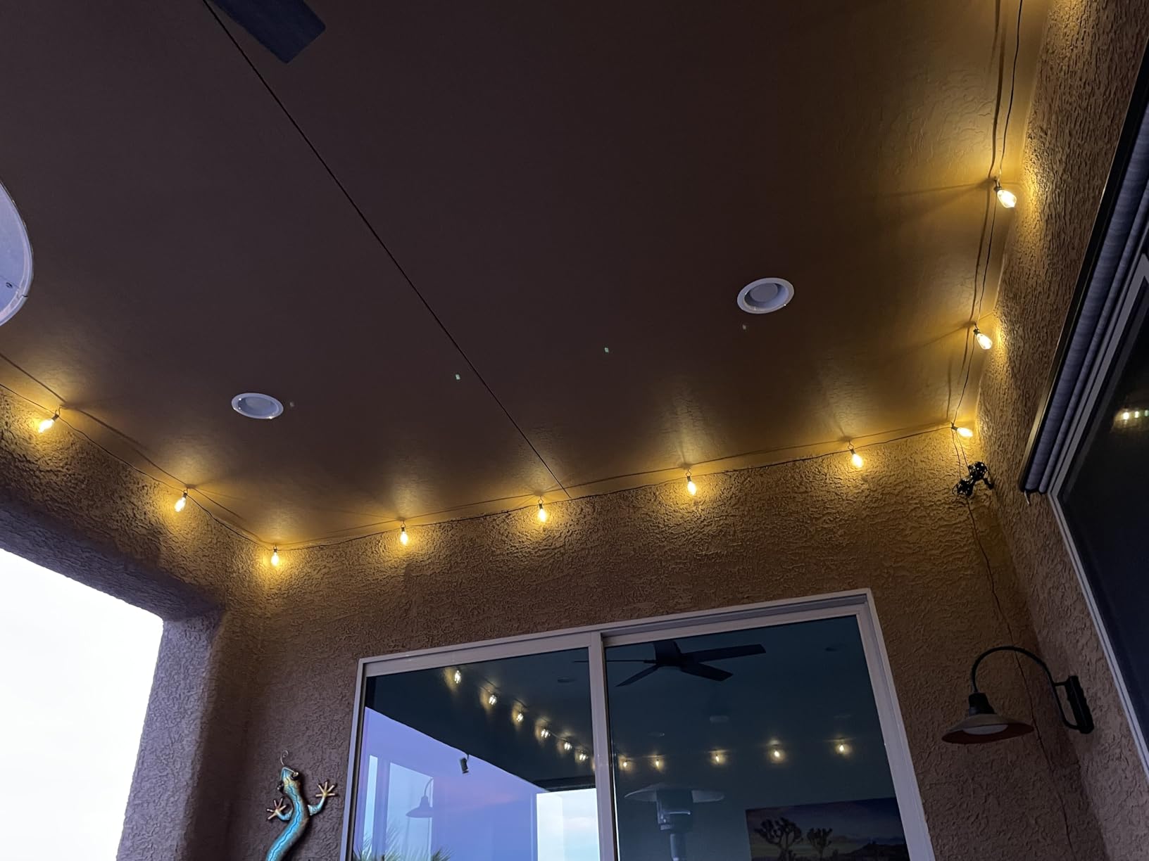 Outdoor Lights String Patio Outside - 100ft 30M LED Waterproof Light - Hanging Lighting ST38 Shatterproof Edison Bulb for Pergola Garden Yard customer photo 2