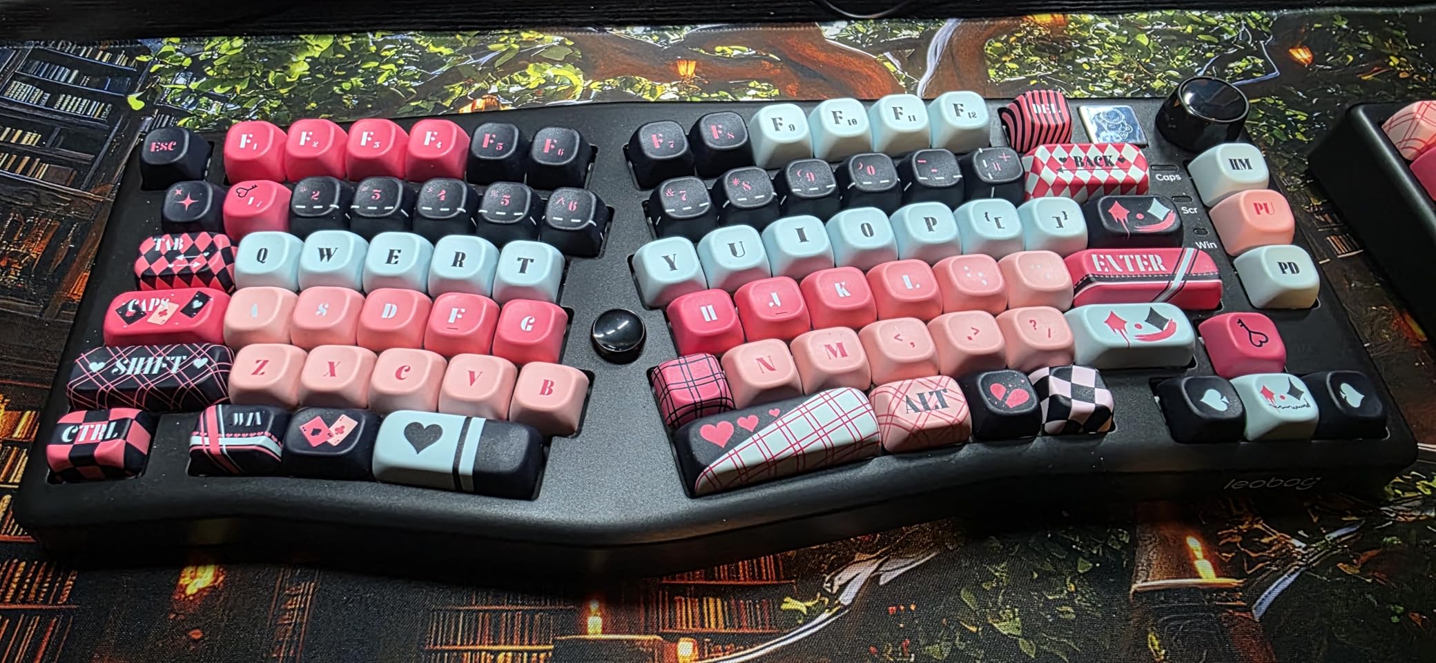 LEOBOG A75 Alice Keyboard, Tri-Mode Bluetooth/2.4G/USB-C Ergonomic Cute Creamy Keyboard with RGB Backlit Functional Knob Joystick, 75% Layout Hot-Swap Gasket Custom Keyboards for Win Mac PC Gamer-Blue customer photo 2