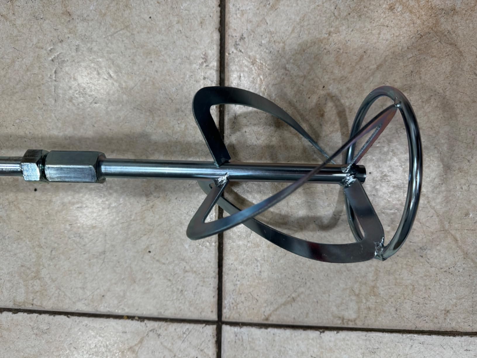 Cement Mixer, Handheld Electric Concrete Mixer, Portable Mortar Mixer with 6 Adjustable Speed, 110V Mud Mixer Machine Drill Tool for Paint Mortar Fodder Mixing Drywall Grout Plaster (Red) customer photo 2