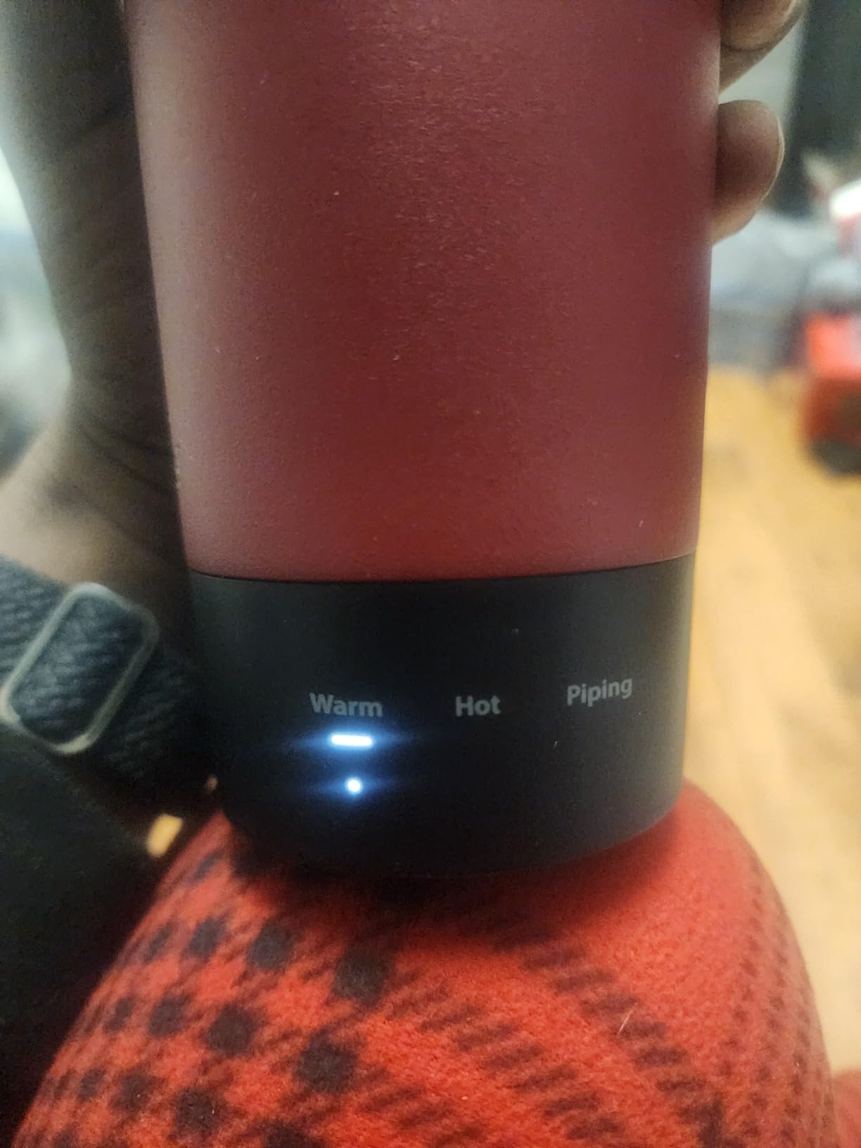 Nextmug Go - Temperature-Controlled, Self-Heating Travel Mug (Burgundy - 16 oz.) customer photo 1