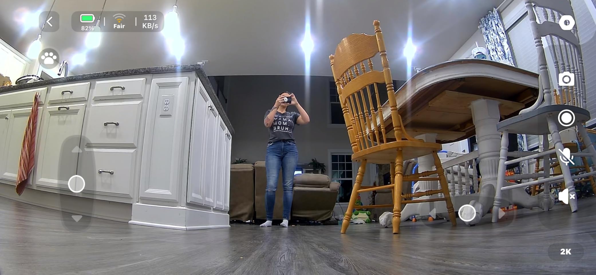 ROLA Mini FamilyBot 2K Pet Camera Robot: Movable Indoor Camera Battery-Powered with Phone App, One-Touch Call, 2-Way Talk, Night Vision, Motion Detection, Video Recording customer photo 1