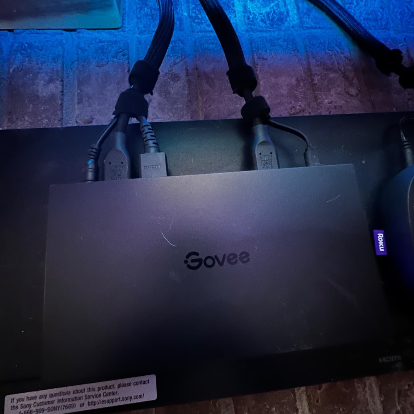 Govee HDMI 2.1 Sync Box 2, AI Sync Box with TV Backlight, Supports 8K@60Hz, 4K@144Hz, VRR and ALLM, Works with SmartThings, Matter and Alexa, RGBIC LED Light Strip for 55-65 inch TVs, 75 LEDs/m customer photo 1