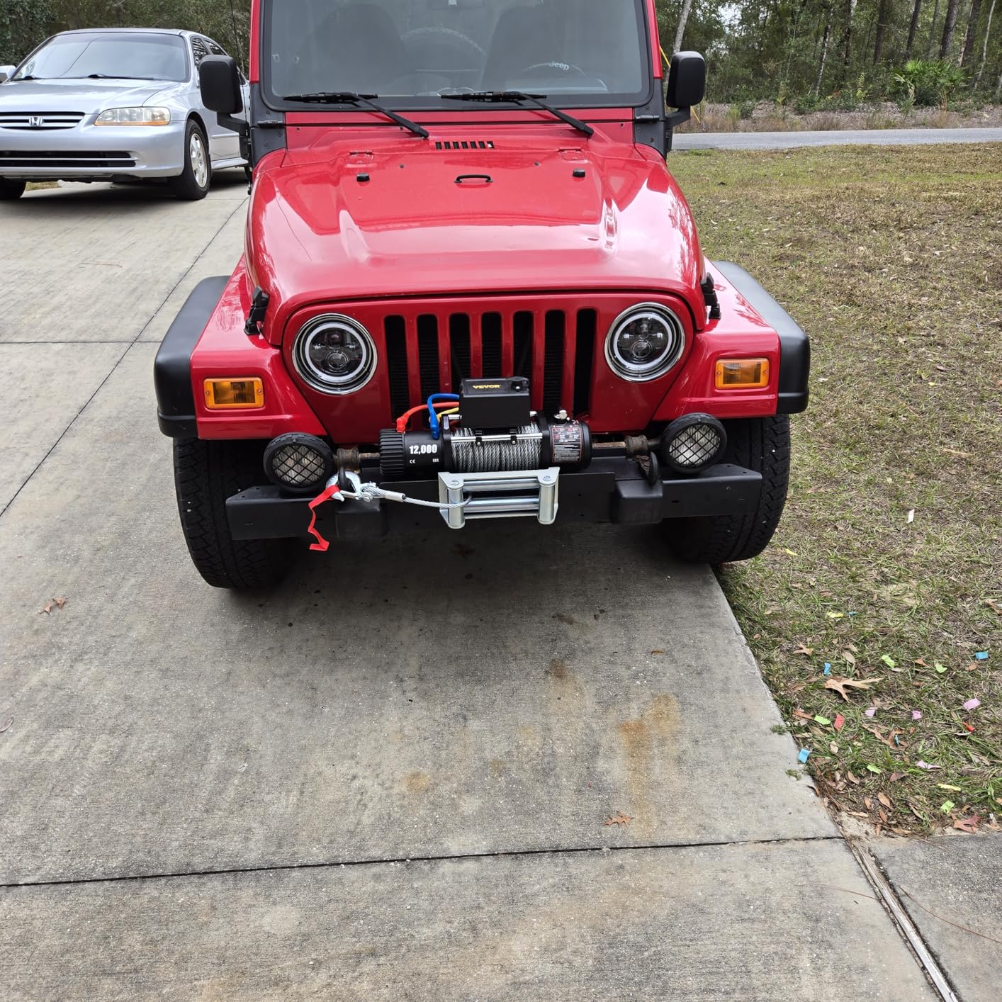 VEVOR Electric Winch, 18,000 lb Truck Trailer Jeep Winch, 12V DC 7/16 in x 85 ft Steel Cable Roller Fairlead Wireless & Wired Remote Control, IP55 Waterproof Towing for Off Road SUV Jeep Truck Trailer customer photo 2