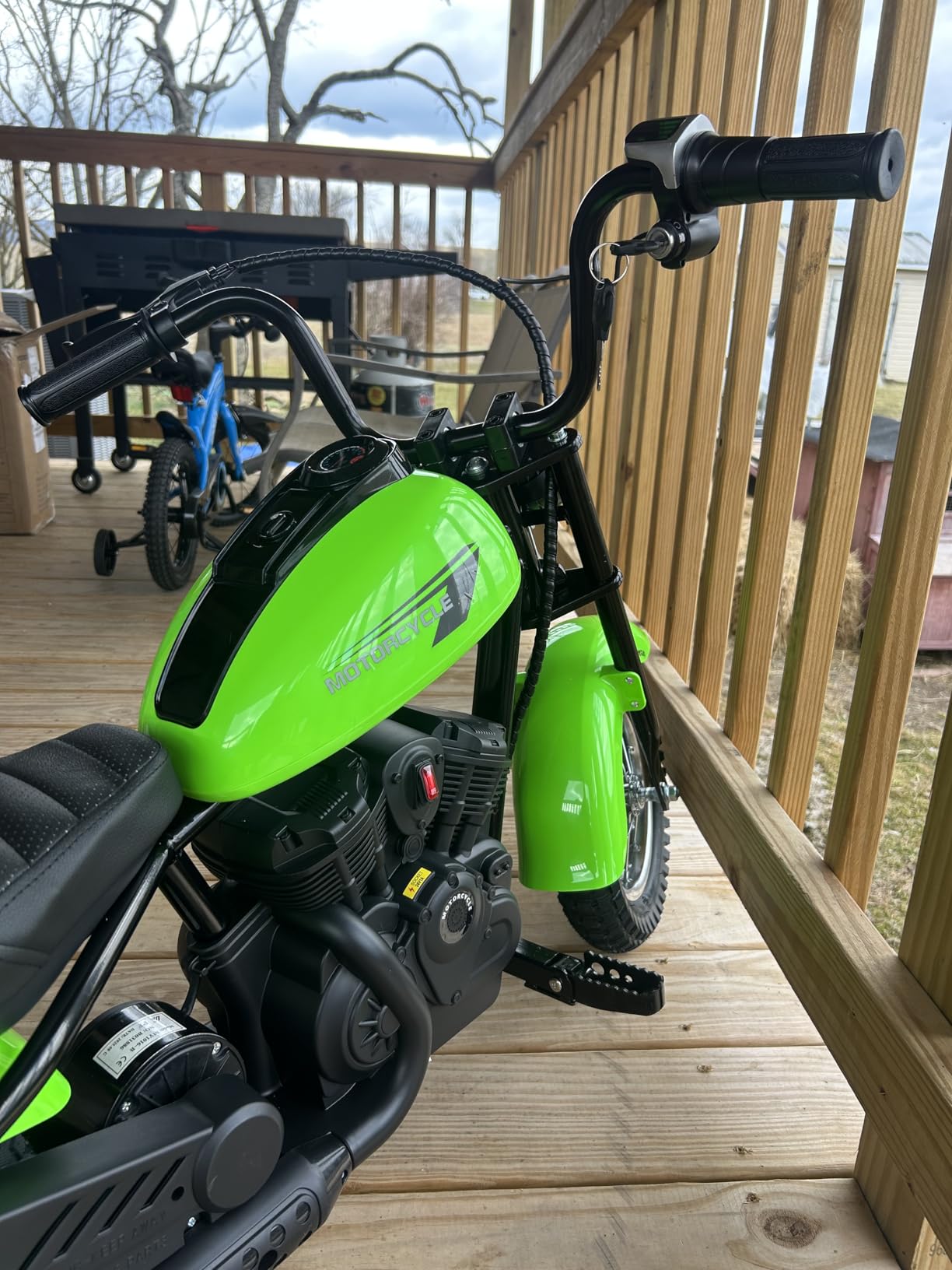 ELEMARA Electric Dirt Bike, 15 mph & 150lb Max, 24V Ride on Toy for Big Kids w/LED Lights & Power Display,Chain-Driven Motor,Twist-Grip Throttle, Shock Springs,Handbrake,12