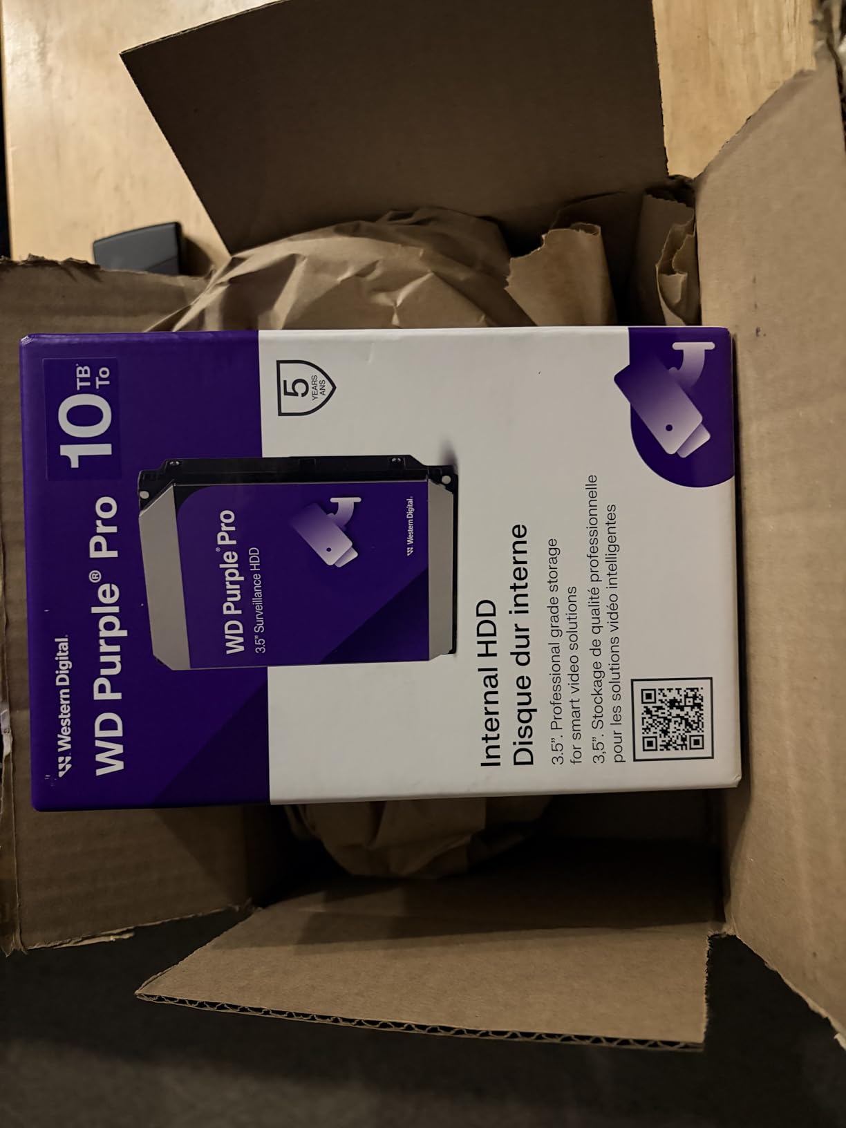 Western Digital 10TB WD Purple Pro Surveillance Internal Hard Drive HDD - SATA 6 Gb/s, 512 MB Cache, 3.5