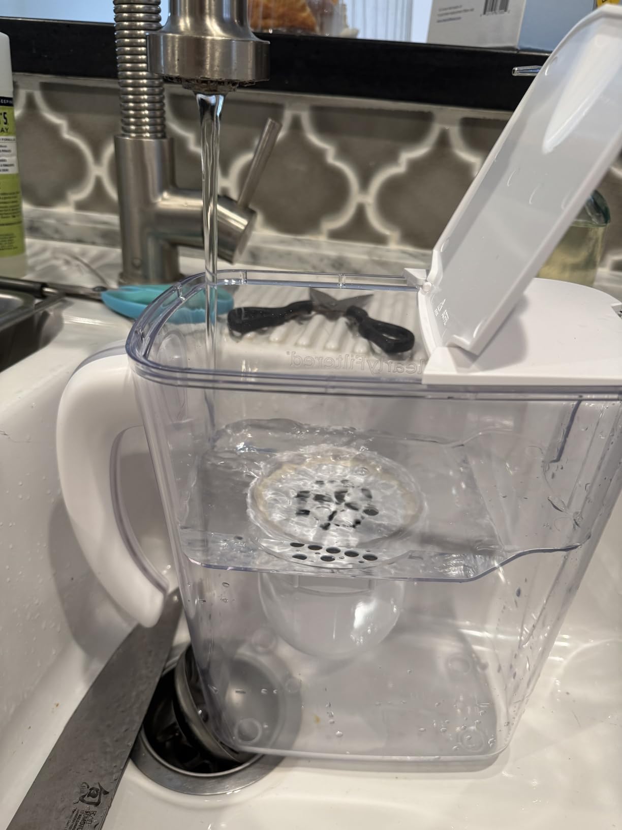 Clearly Filtered No.1 Filtered Water Pitcher/Updated Model/Targets 365+ Contaminants e.g. Fluoride Chlorine PFAS Microplastics Lead Arsenic BPA/BPS Free (Pitcher Includes 1 Filter) customer photo 1