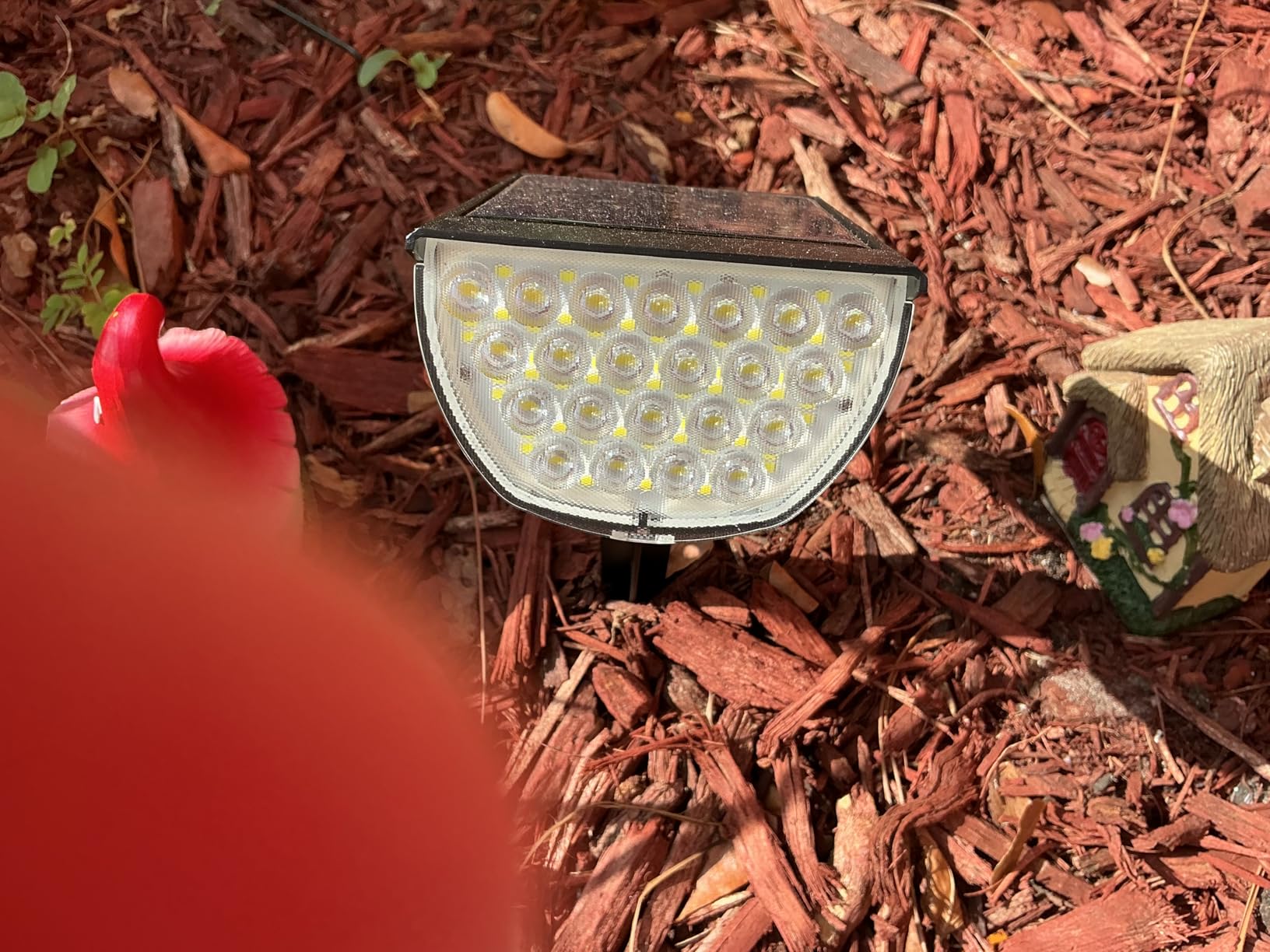 Solar Lights Outdoor Waterproof IP65, Solar Powered 76 LED 3 Lighting Modes Solar Spot Lights Outdoor for Yard Garden Landscape Pathway (Warm White, 4 Pack) customer photo 2