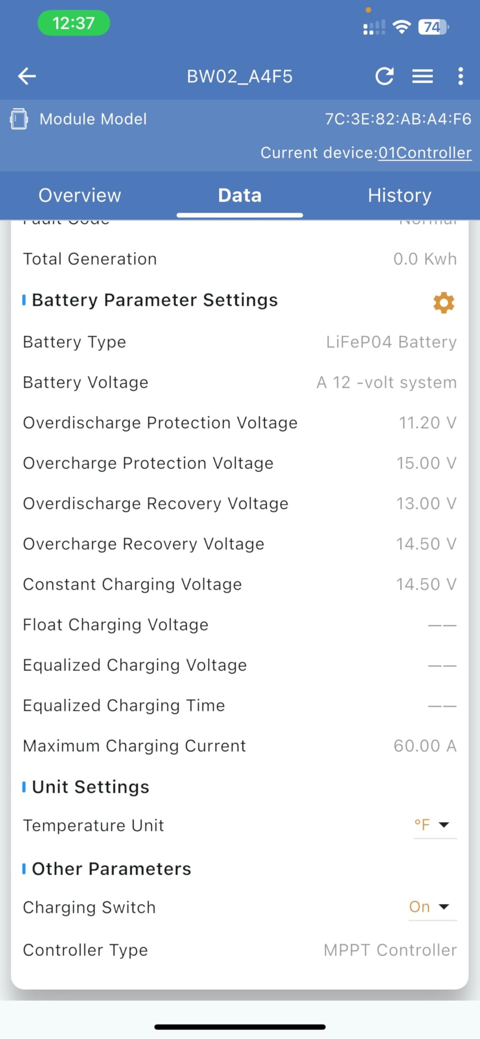 ECO-WORTHY 60A MPPT Solar Charge Controller with Bluetooth&WiFi, Max PV Input 150V,12/24/36/48V Solar Panel Regulator for Lead-Acid/Lifepo4 Battery in Solar System RV customer photo 2