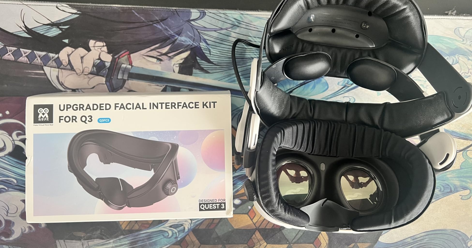 AMVR FC3 Facial Interface Face Pad Compatible with Meta/Oculus Quest 3 Accessories, with Knob Adjustable, NOT Compatible with Meta Quest 3S customer photo 2
