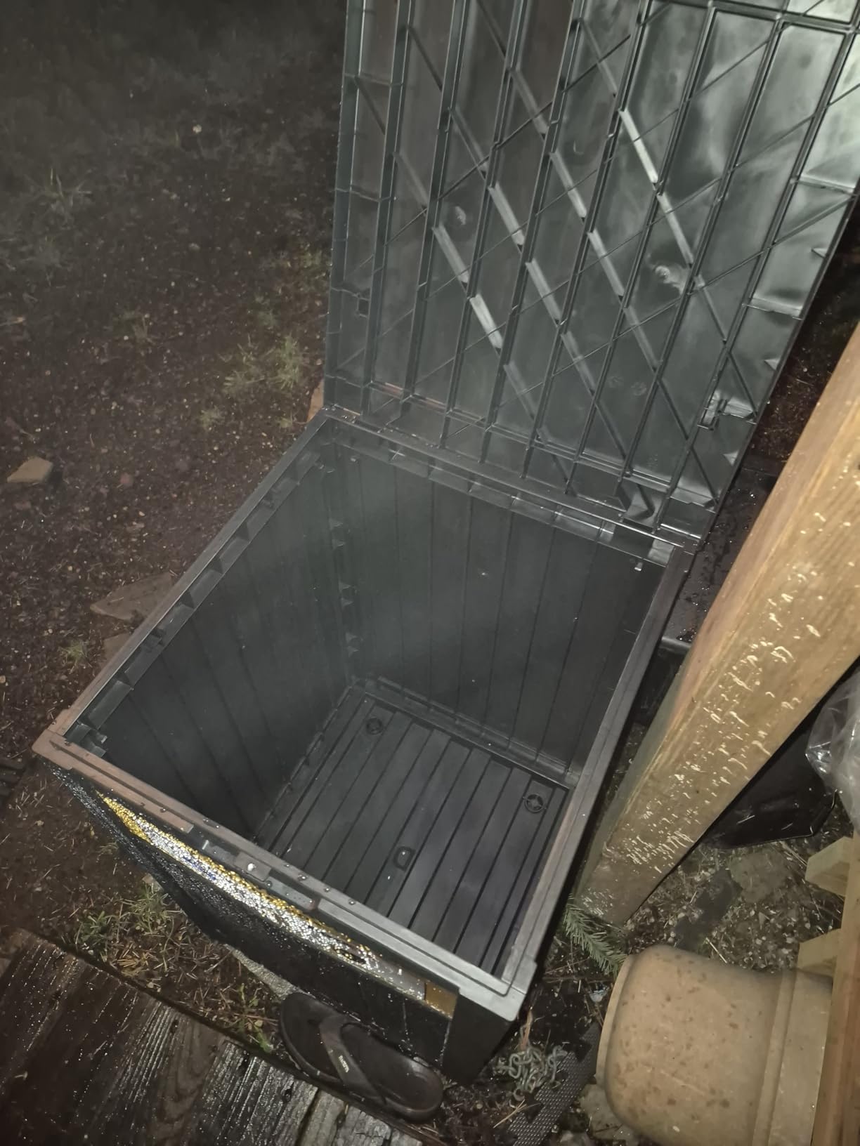 Package Delivery Box for Outside with Sign, 48 Gallon Storage with Lockable Secure, Large Double Wall Resin Outdoor Package Delivery Waterproof customer photo 2