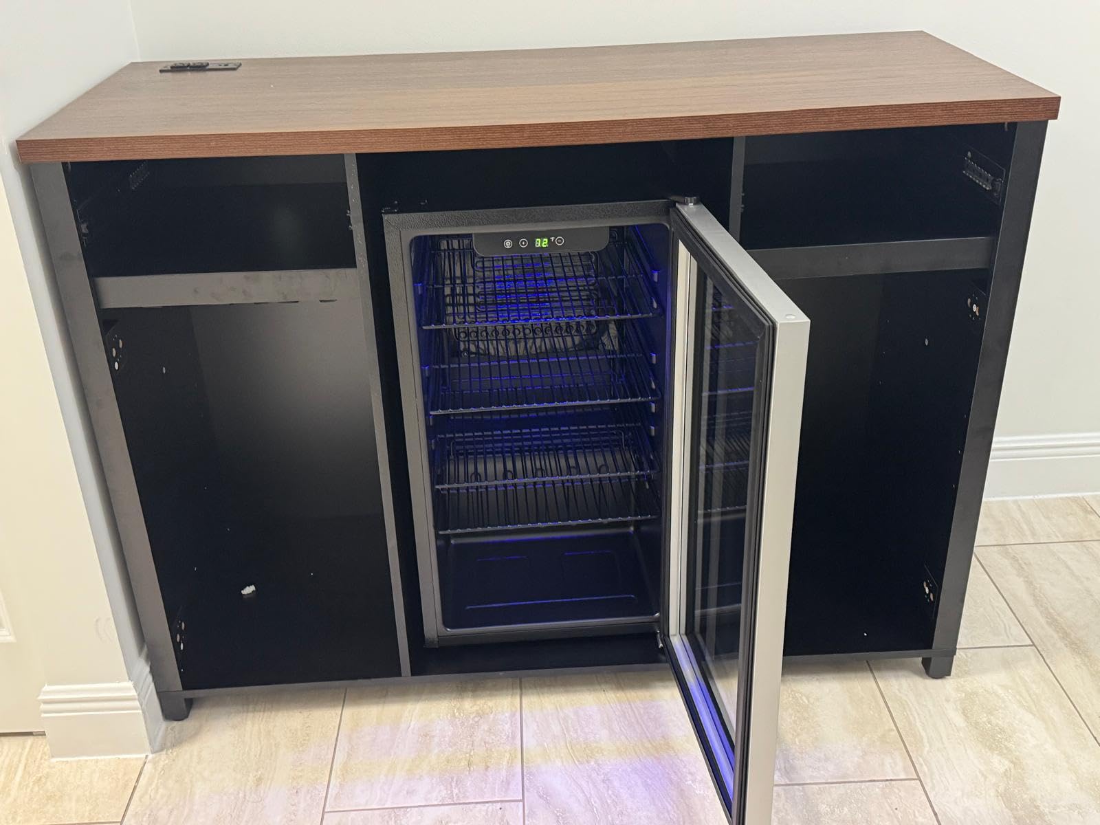 Mini Fridge 130 Can Beverage Refrigerator Cooler, 3.2 Cu.Ft Drink Fridge for Soda Wine Beer, Adjustable Temperature Control for Home Office, Black customer photo 2